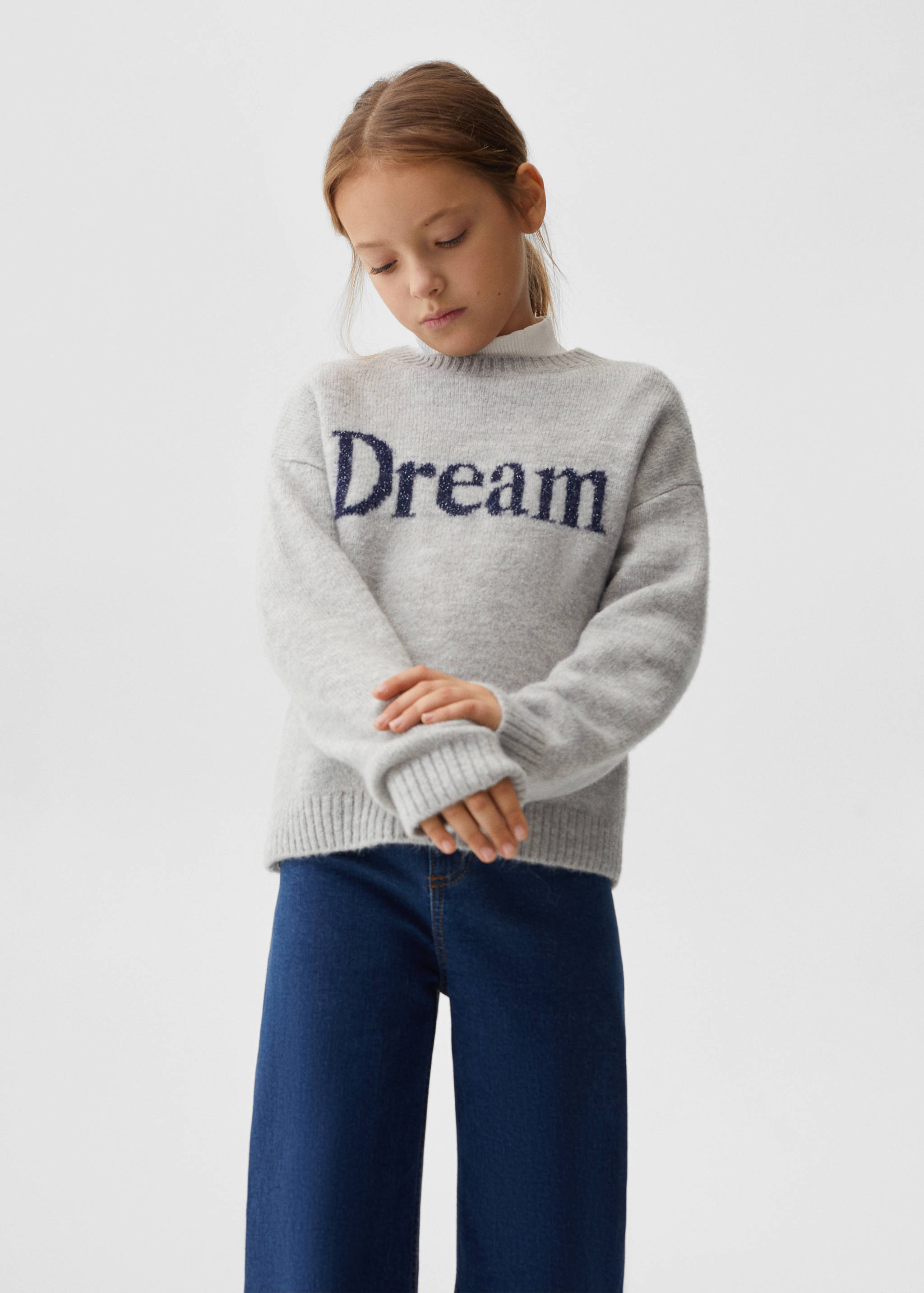 Message-print sweater - Medium plane