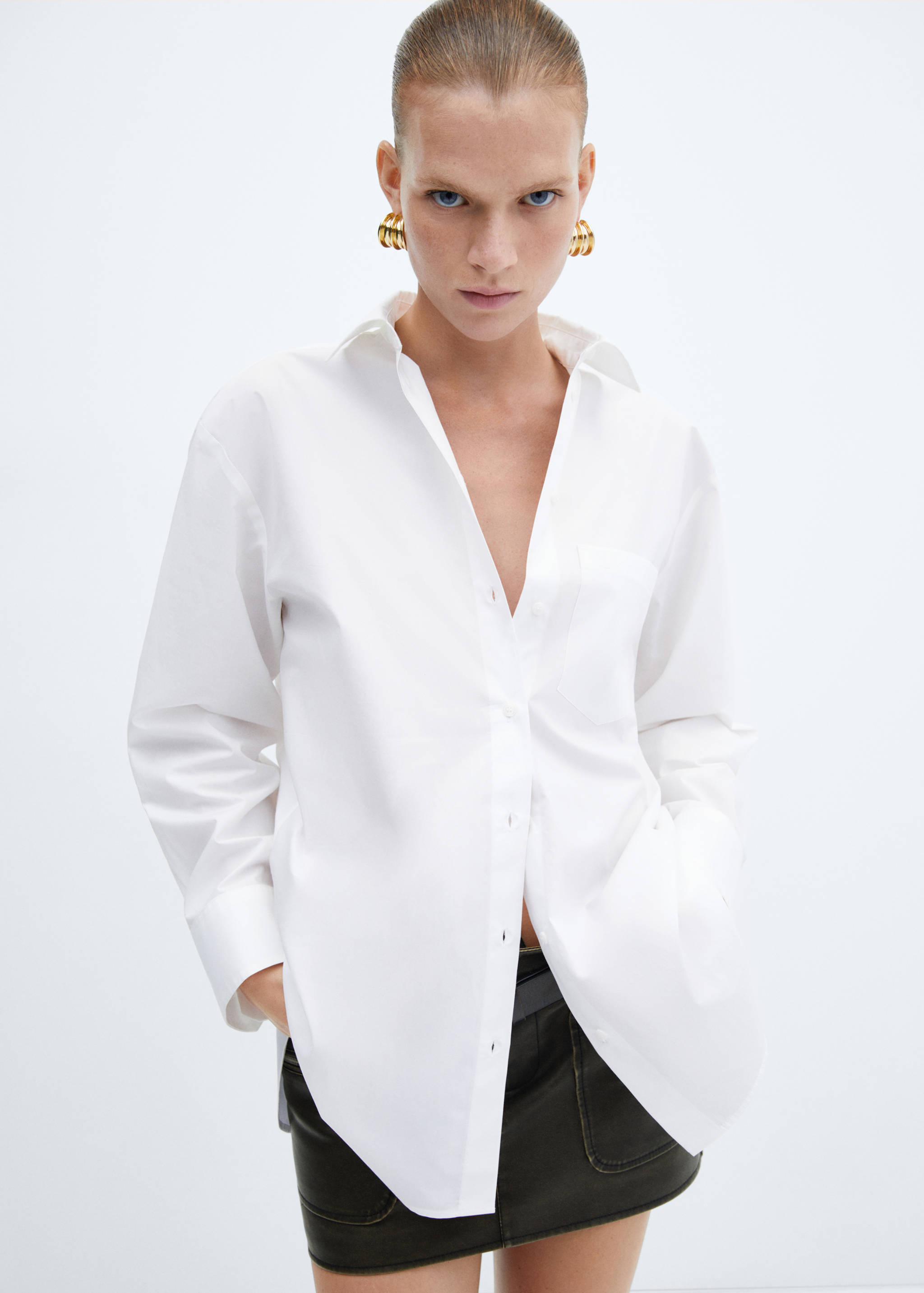 Chemise oversize poches - Plan moyen