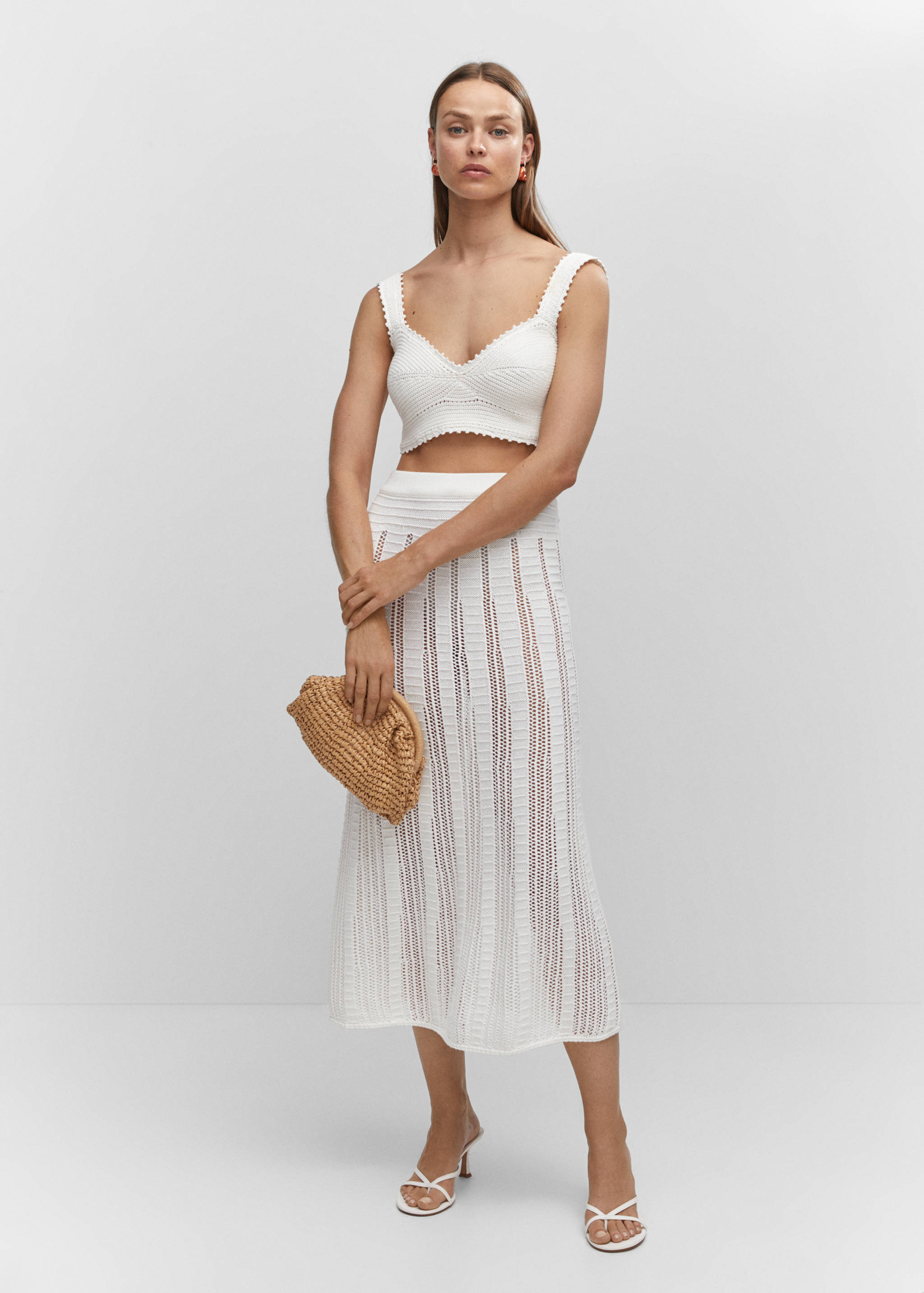 Knitted cropped top - General plane