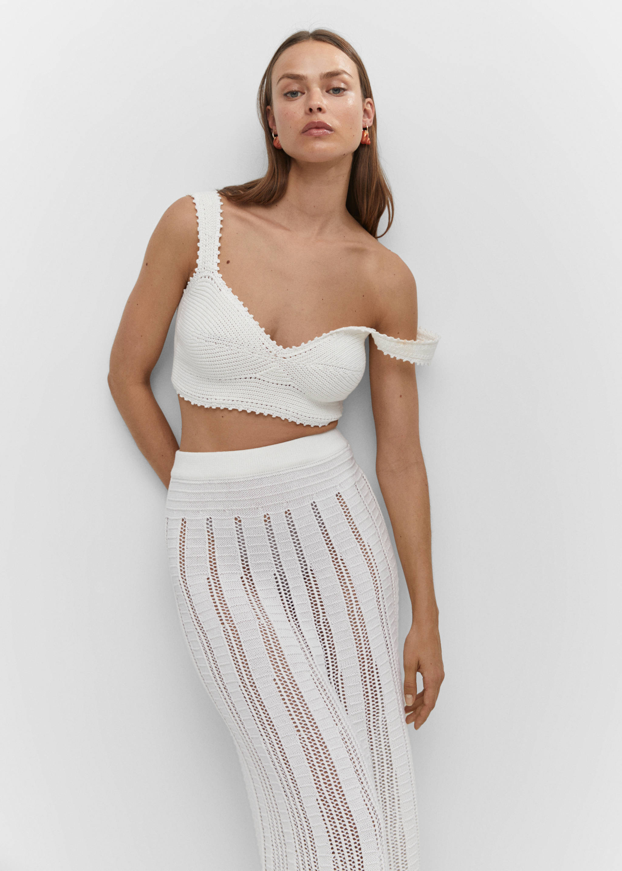 Knitted cropped top - Medium plane