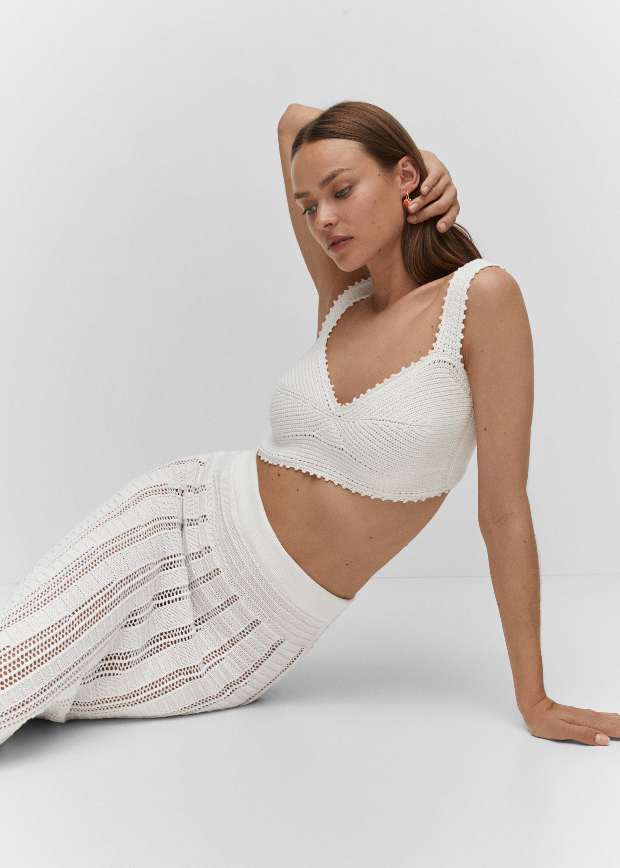 Knitted cropped top - Details of the article 2