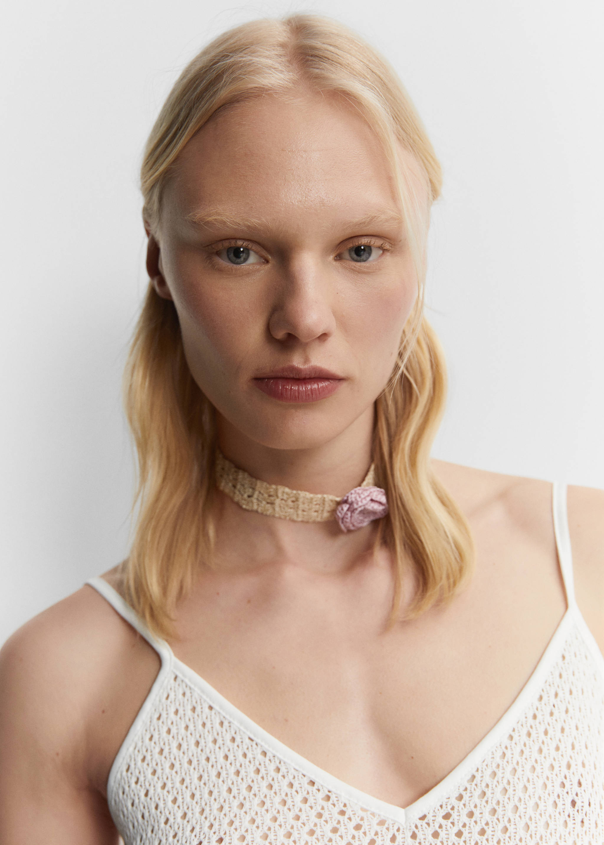 Robe longue maille ajourée - Détail de l'article 1