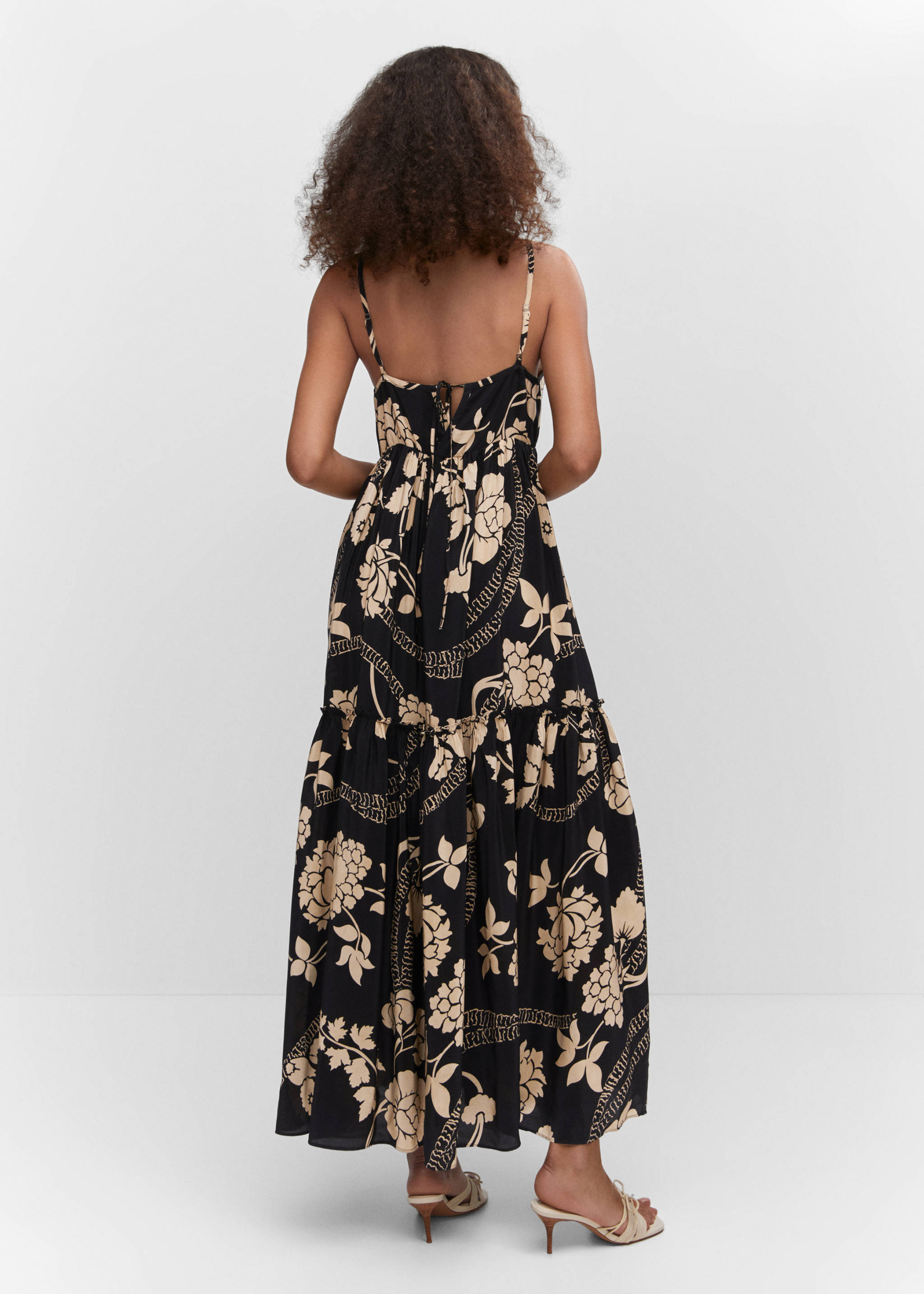 Printed flared dress - Reverse of the article