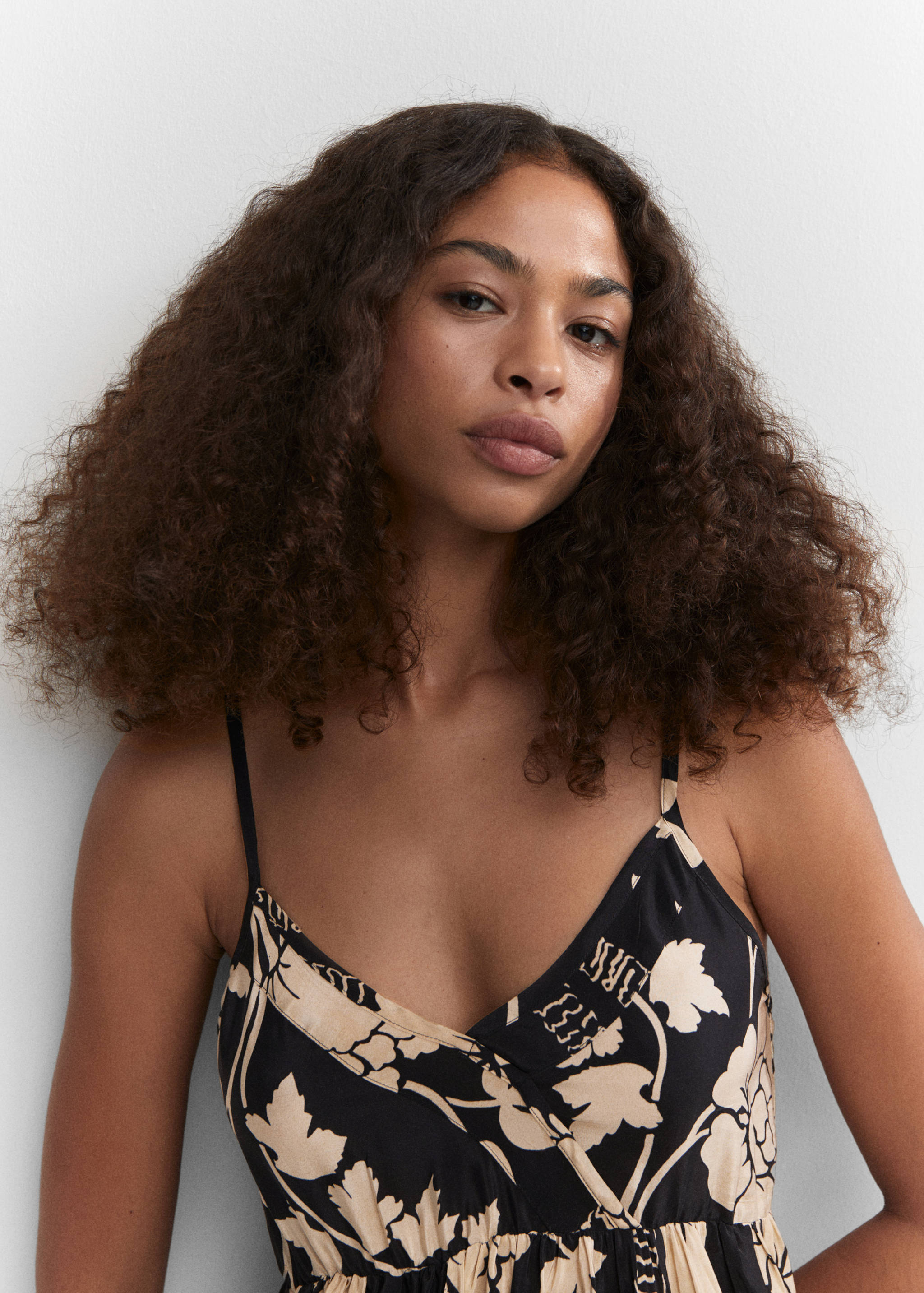 Printed flared dress - Details of the article 1