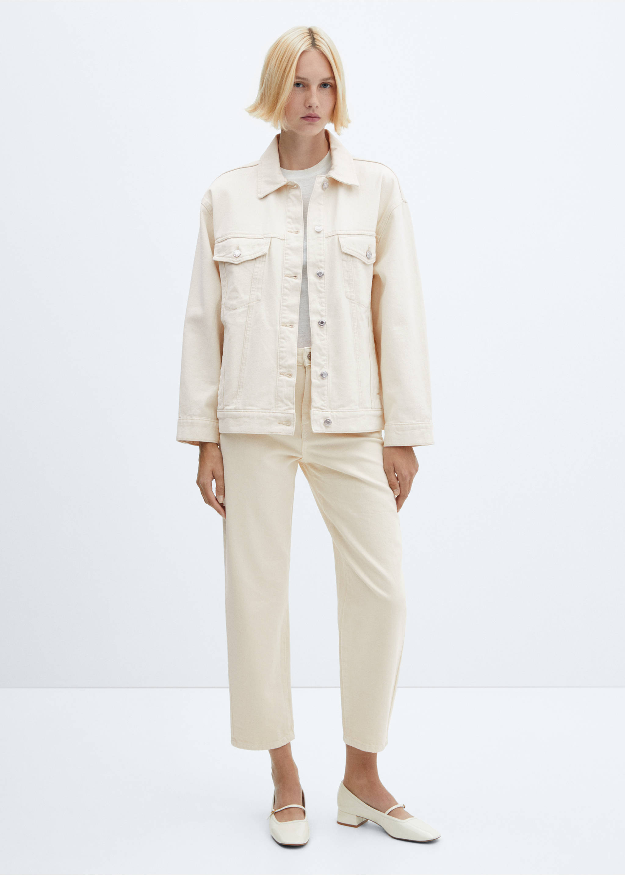 Oversize denim jacket - General plane, Ecru. Ref: 57010293-00.