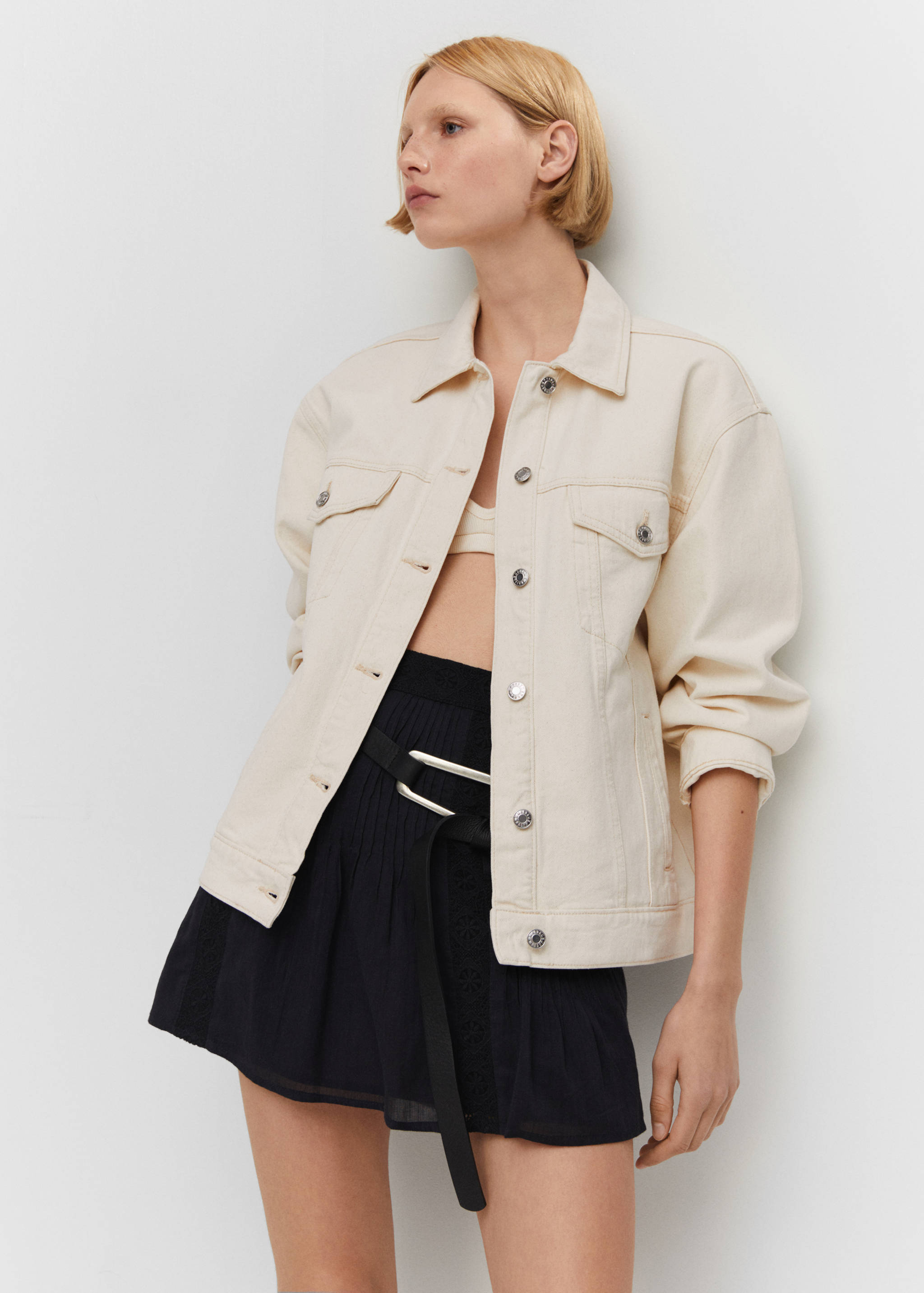 Oversize denim jacket - Details of the article 2