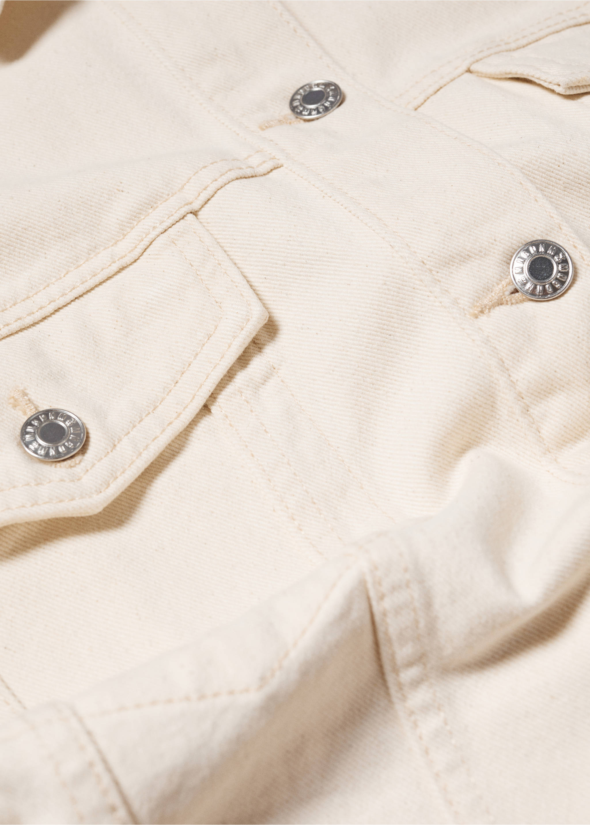Oversize denim jacket - Details of the article 8, Ecru. Ref: 57010293-00.