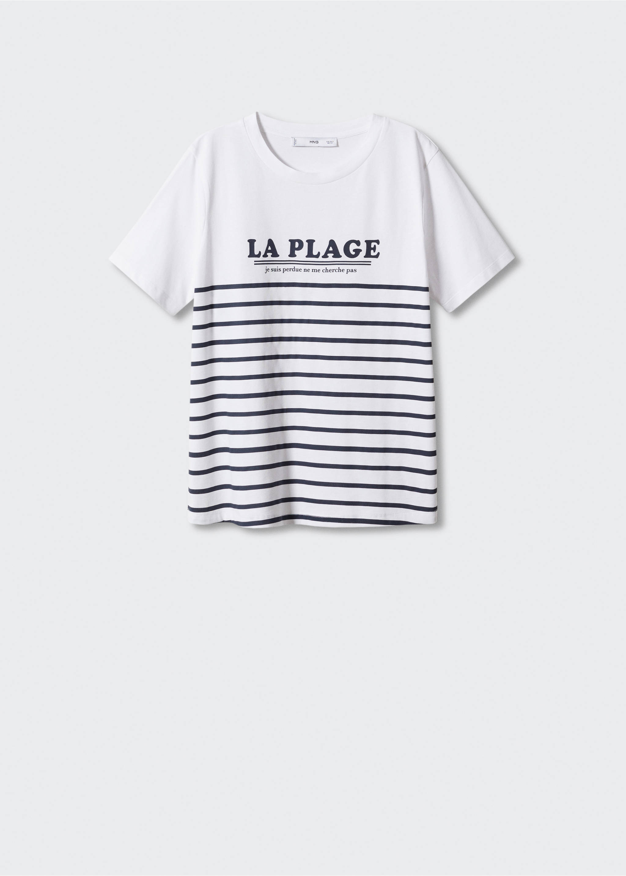 T-shirt en coton imprimé - Article sans modèle, Blanc. Ref: 57010317-00.
