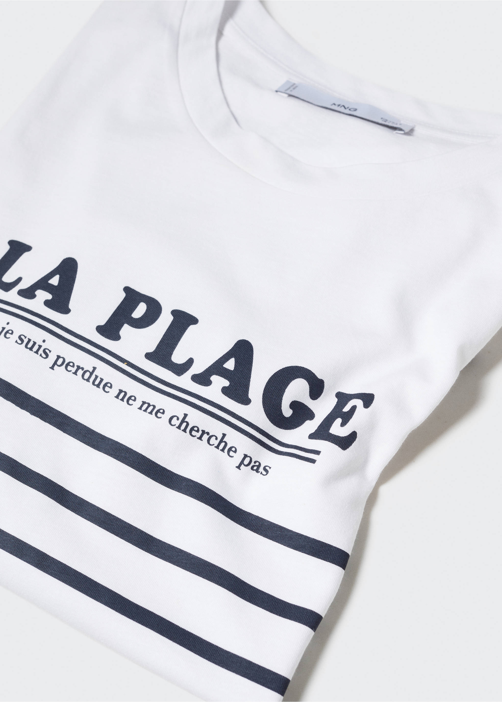 T-shirt en coton imprimé - Détail de l'article 8, Blanc. Ref: 57010317-00.