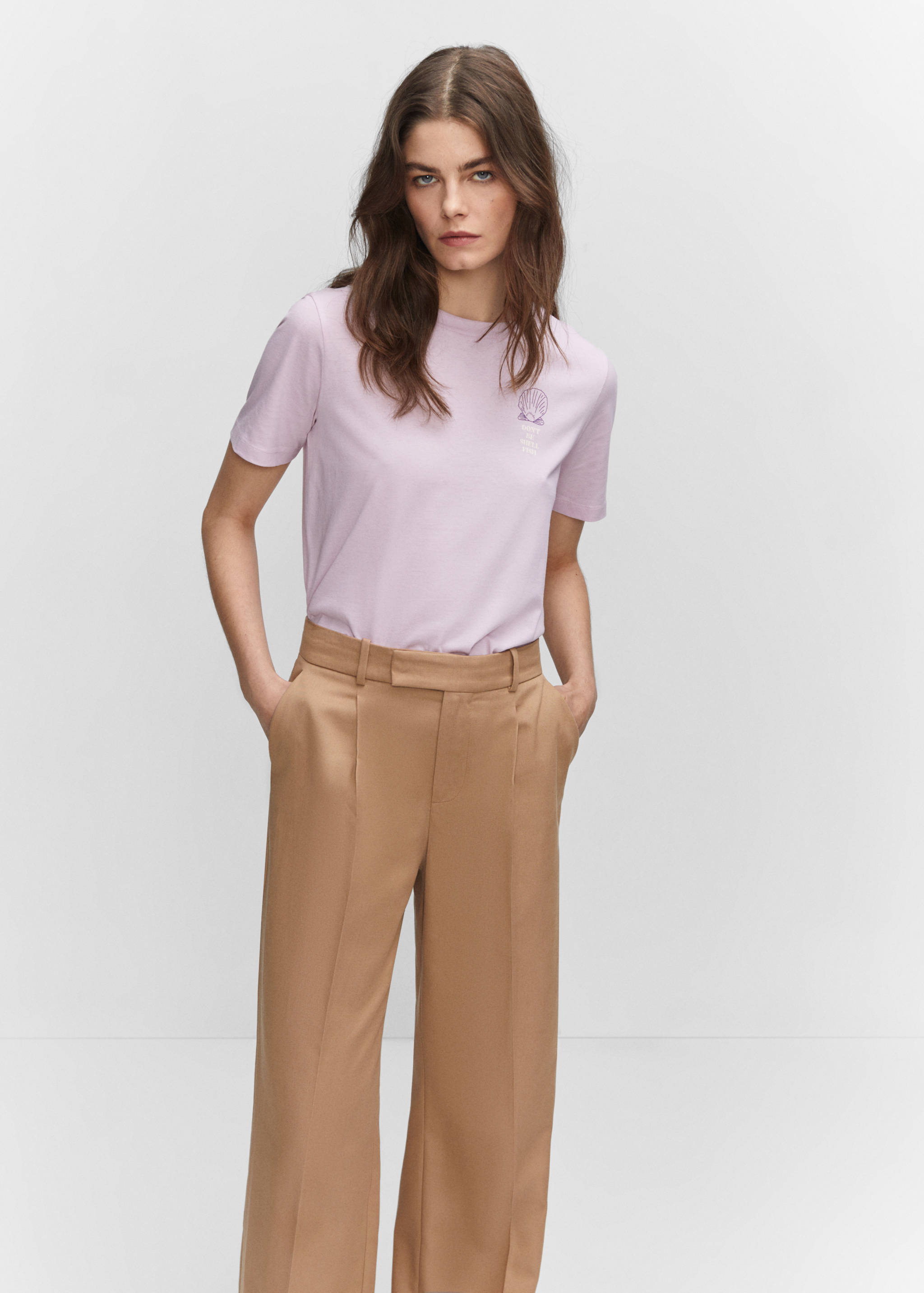 T-shirt en coton imprimé - Plan moyen