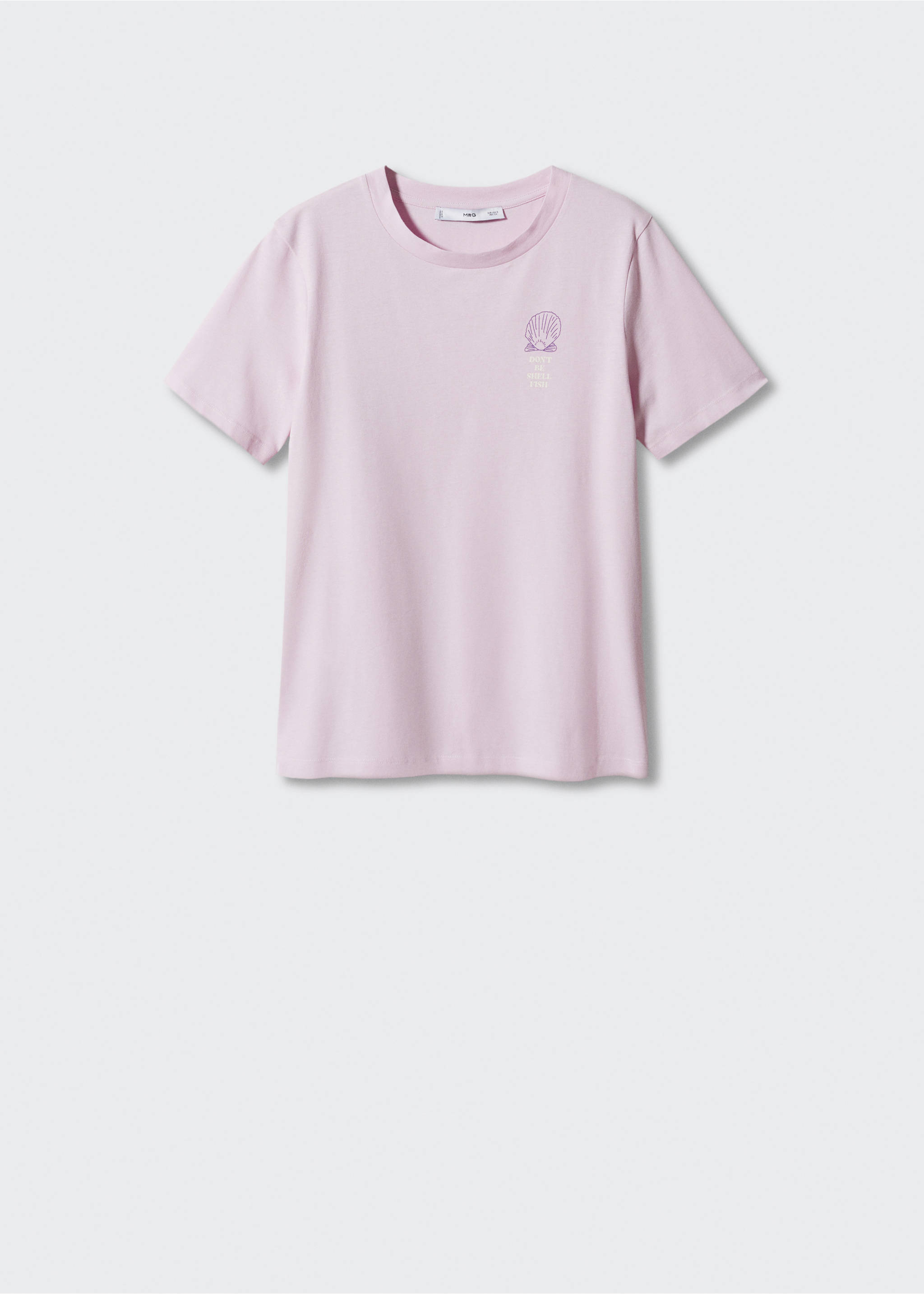 T-shirt en coton imprimé - Article sans modèle, Rose. Ref: 57010317-00.