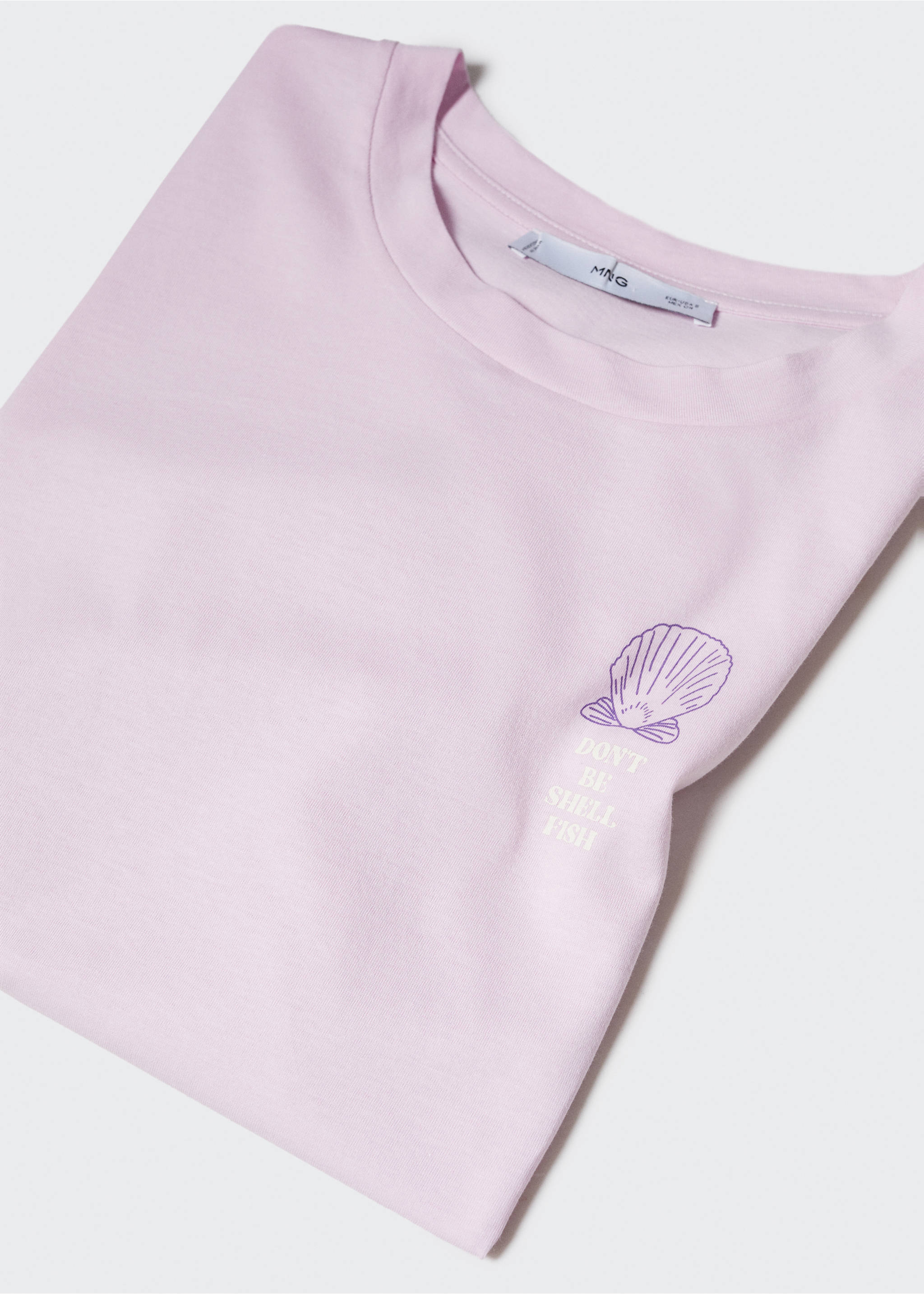 T-shirt en coton imprimé - Détail de l'article 8, Rose. Ref: 57010317-00.