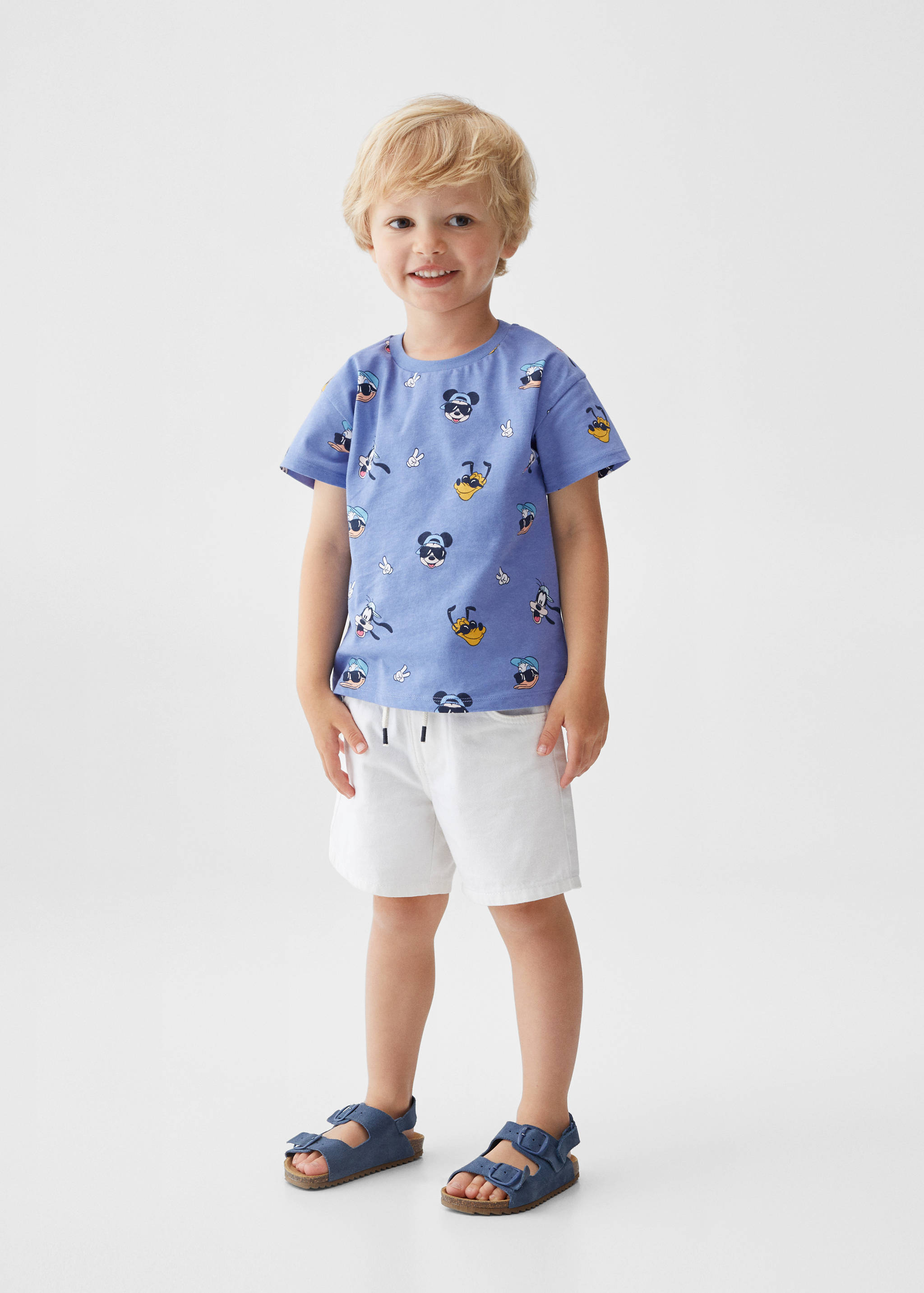 Printed cotton-blend T-shirt - General plane