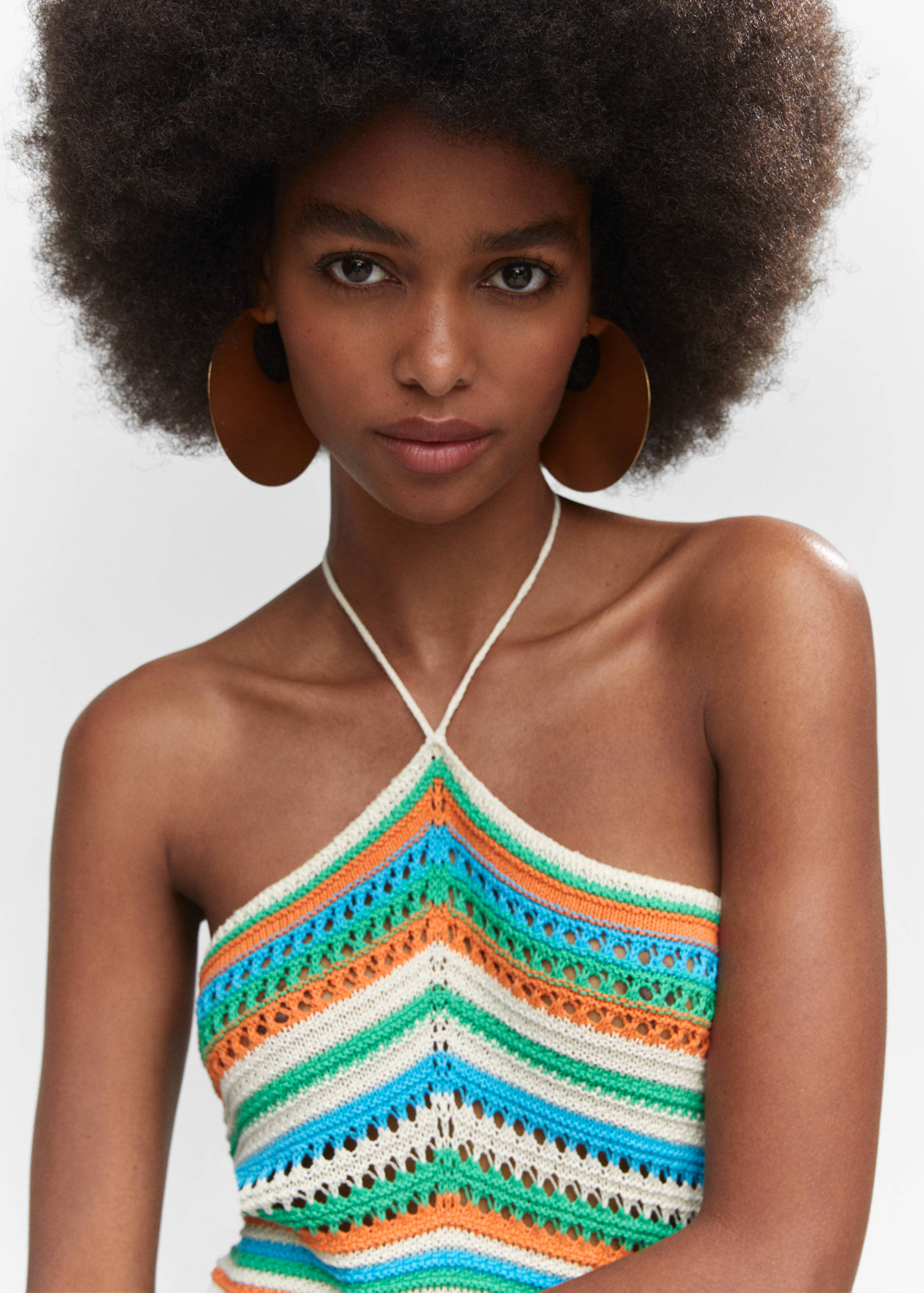 Vestido crochet cuello halter - Detalle del artículo 1