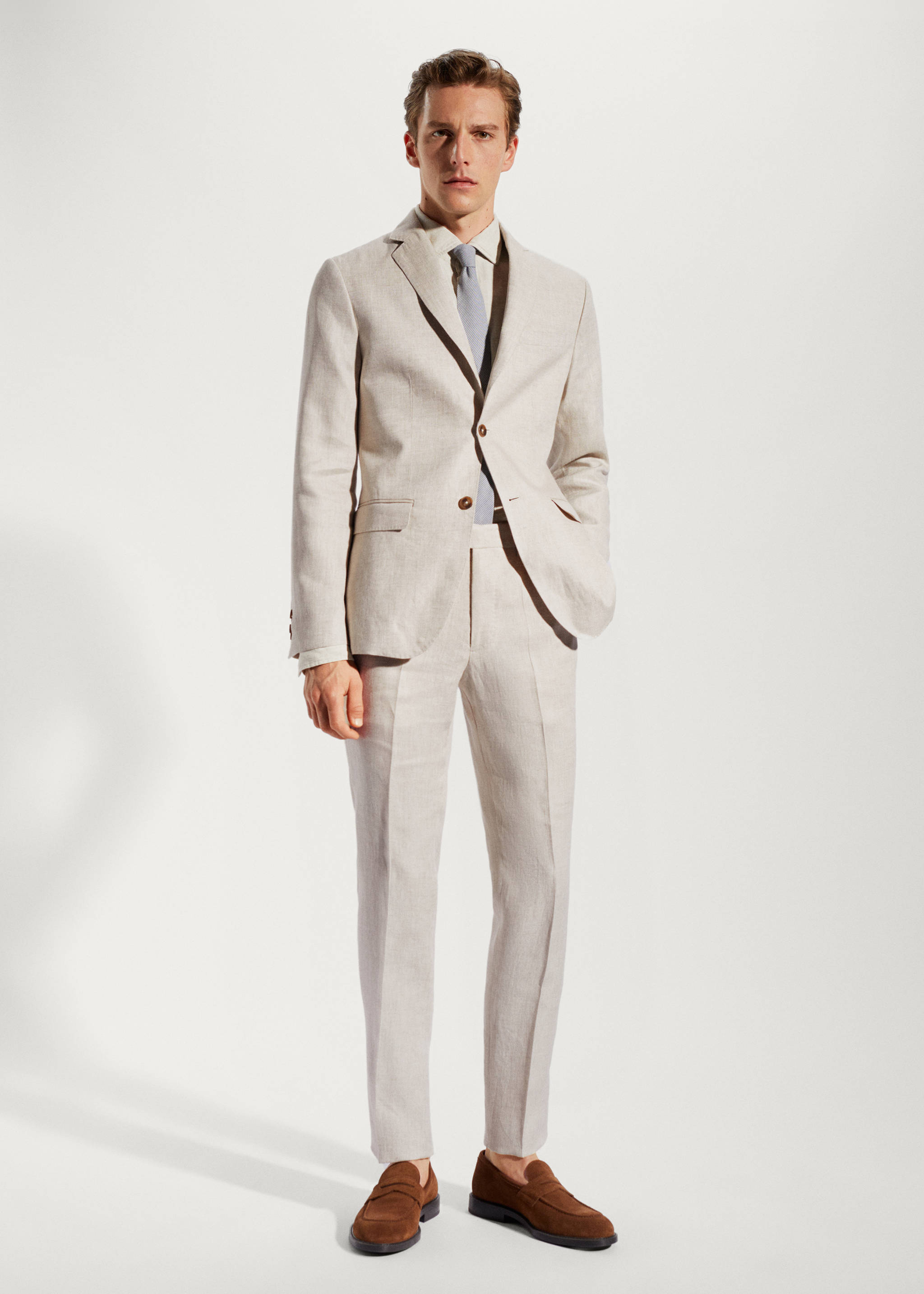 100% linen suit trousers - Details of the article 6