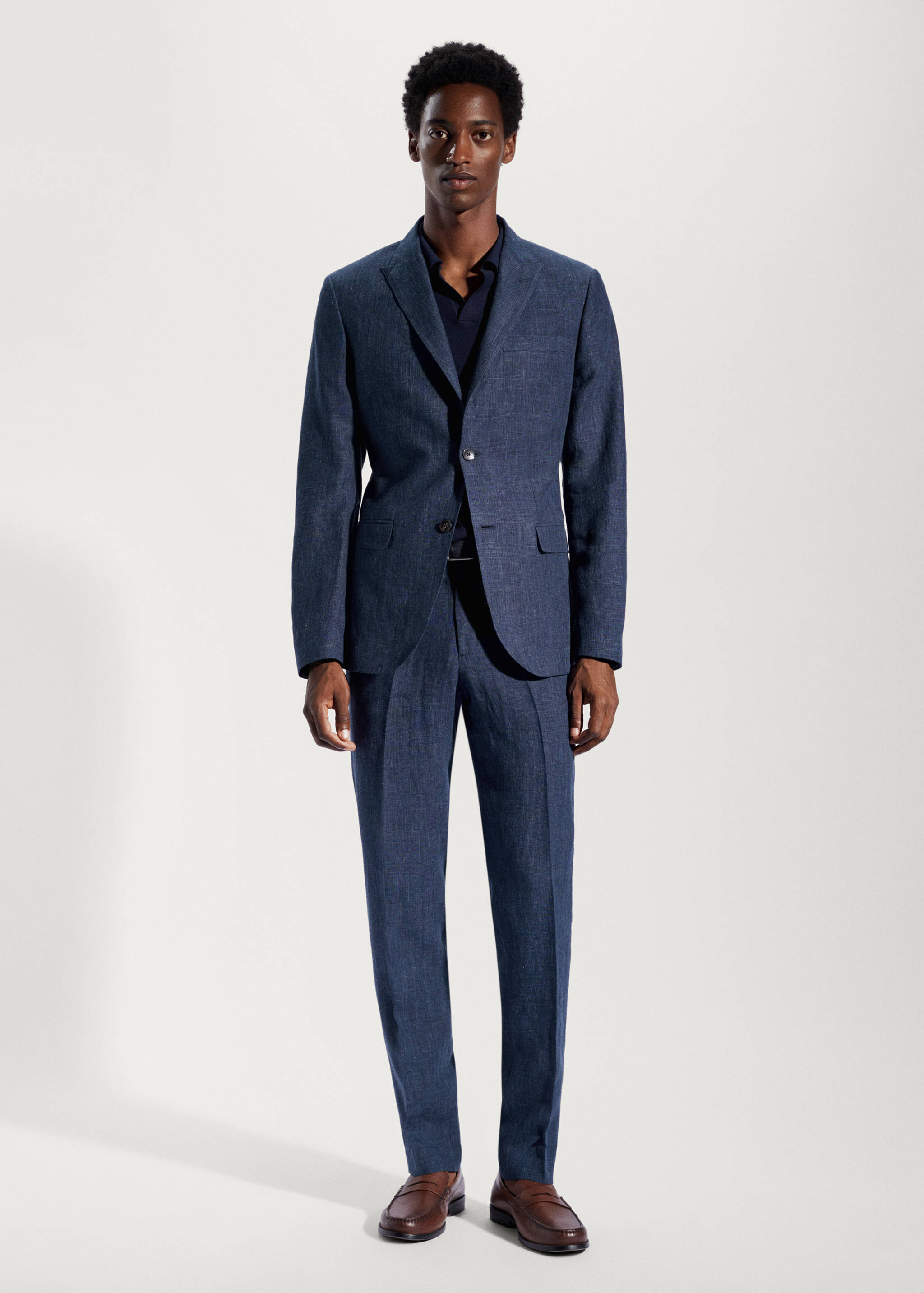 Veste costume 100 % lin - Plan général