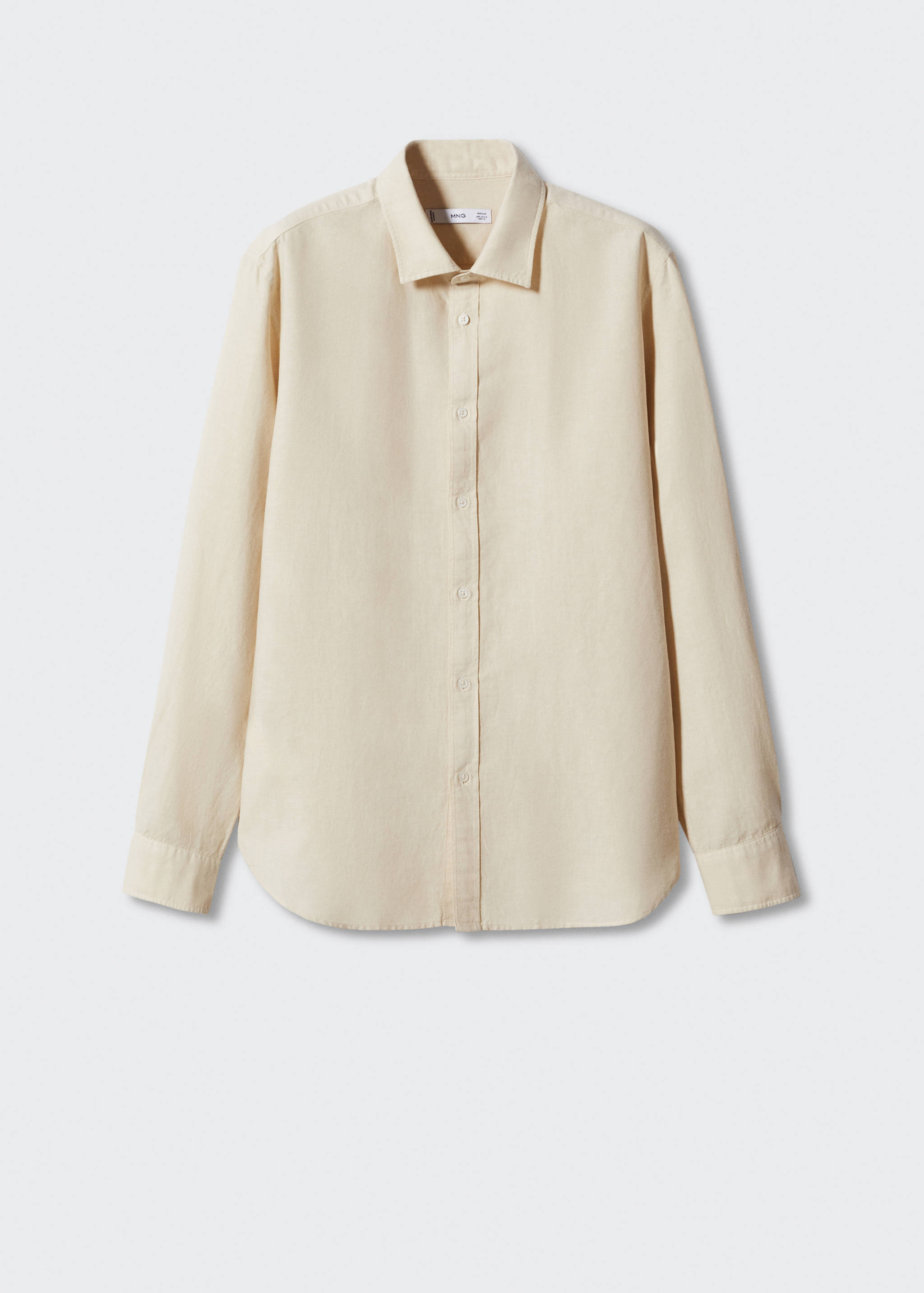 Regular-fit linen cotton shirt - Article without model