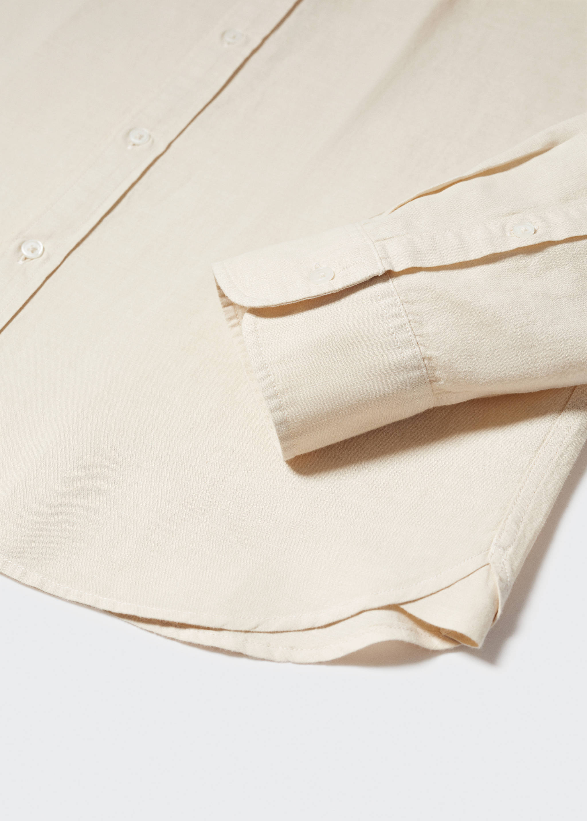 Regular-fit linen cotton shirt - Details of the article 8