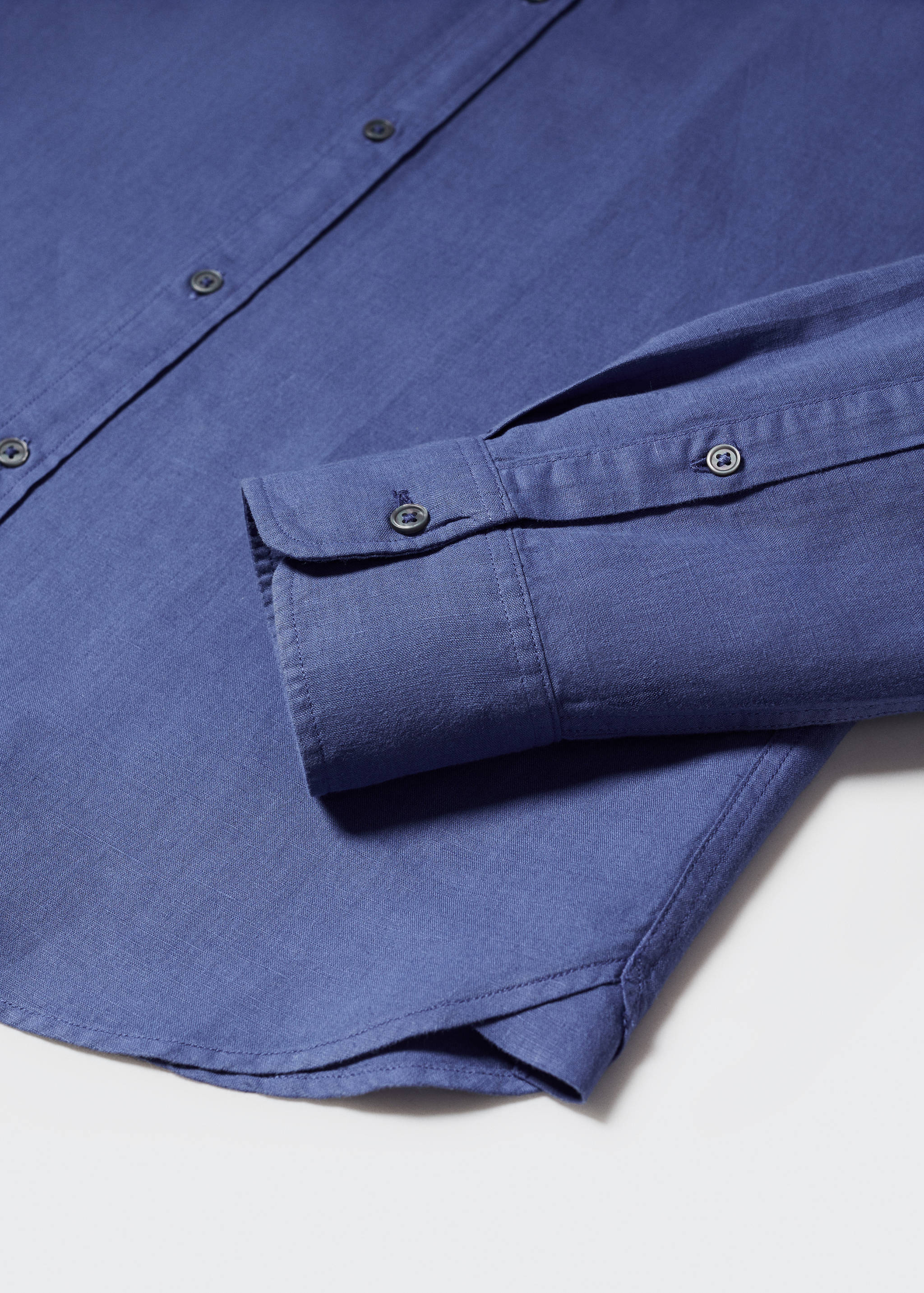 Regular-fit linen cotton shirt - Details of the article 8