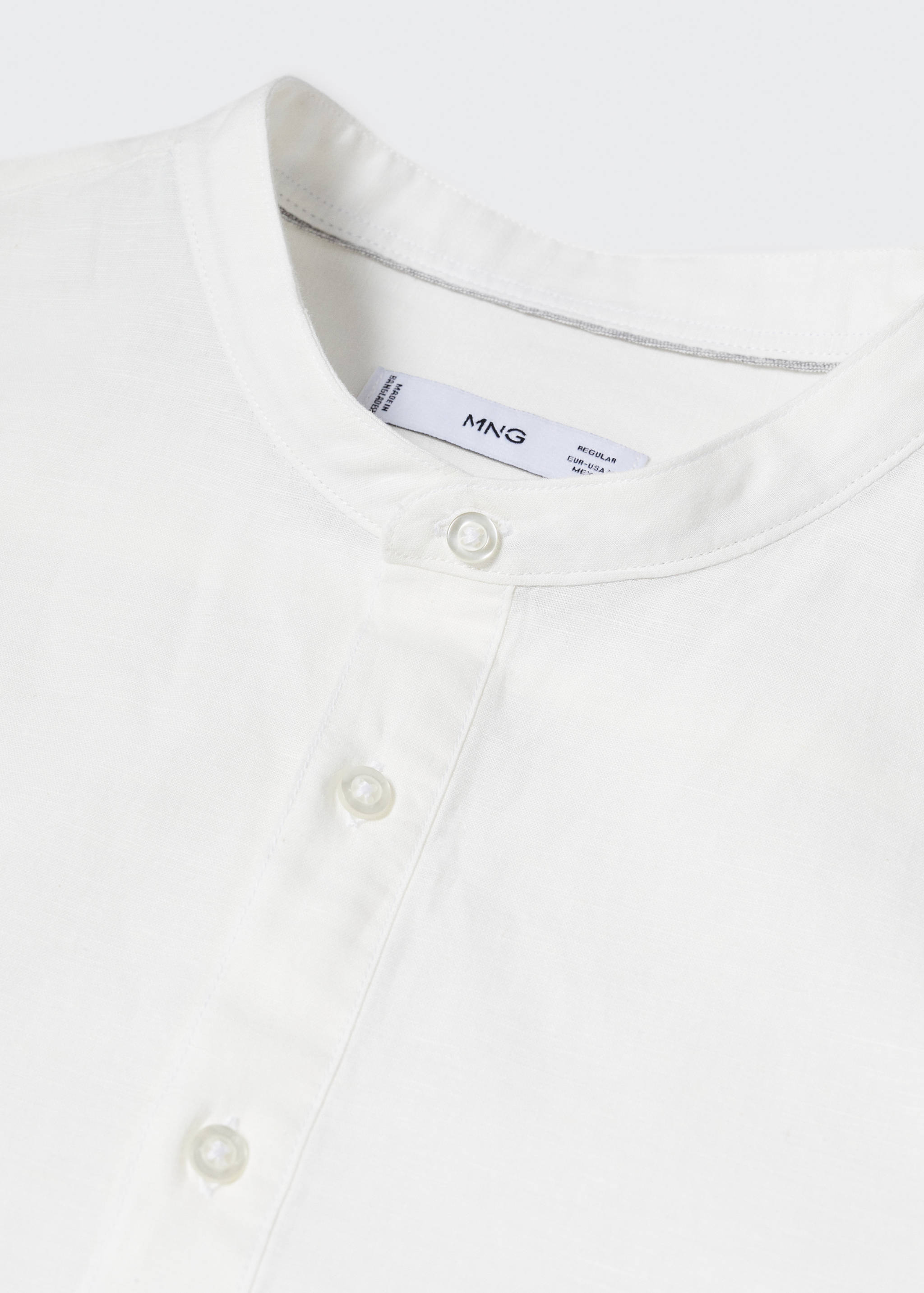 Chemise lin regular-fit col mao - Détail de l'article 8