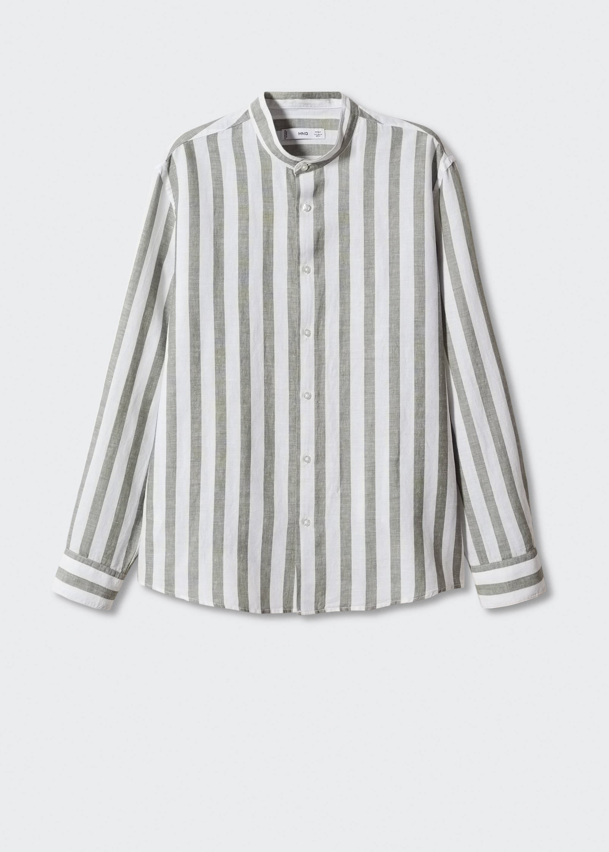Regular-fit striped linen shirt - Article without model