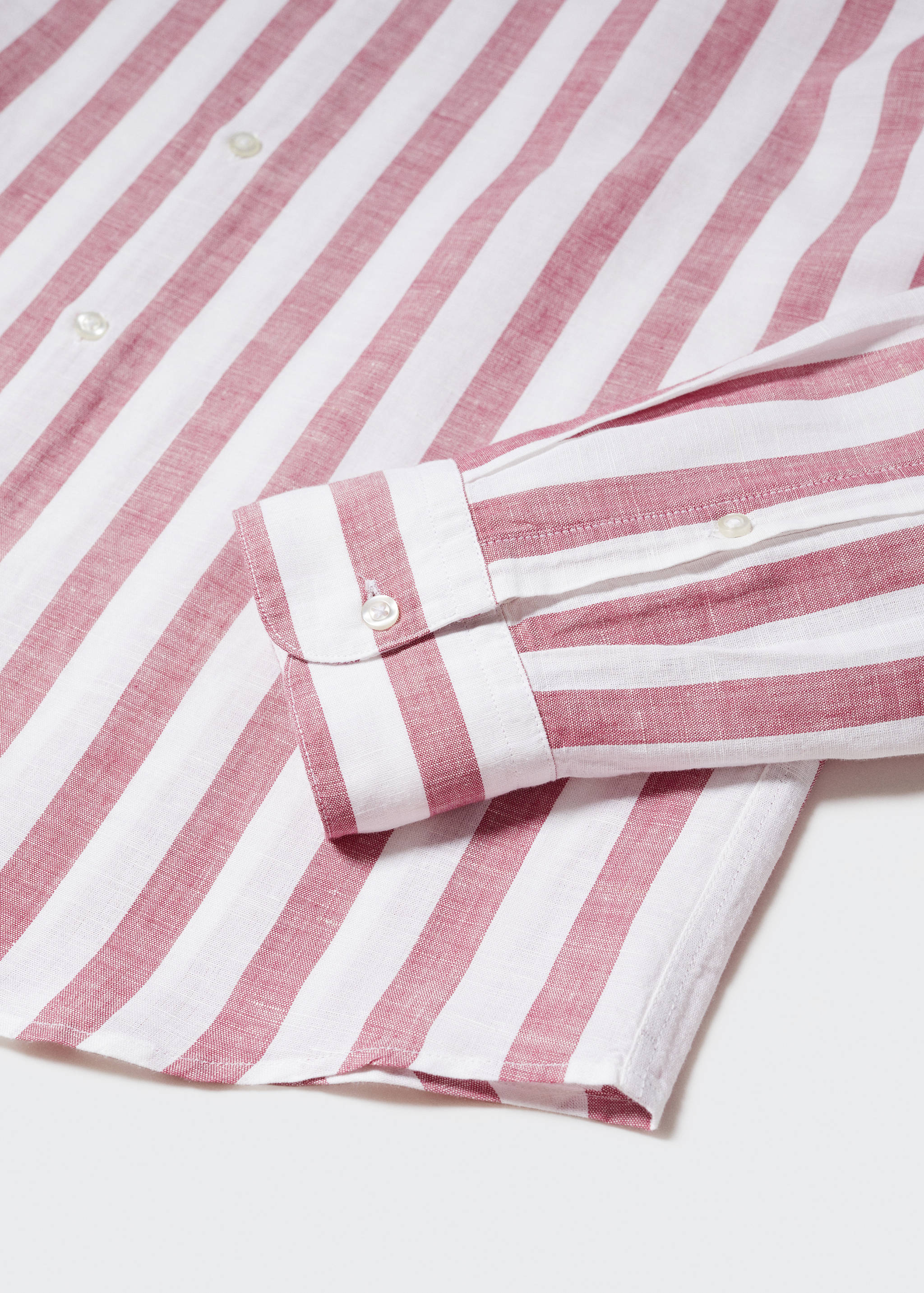 Regular-fit striped linen shirt - Details of the article 8