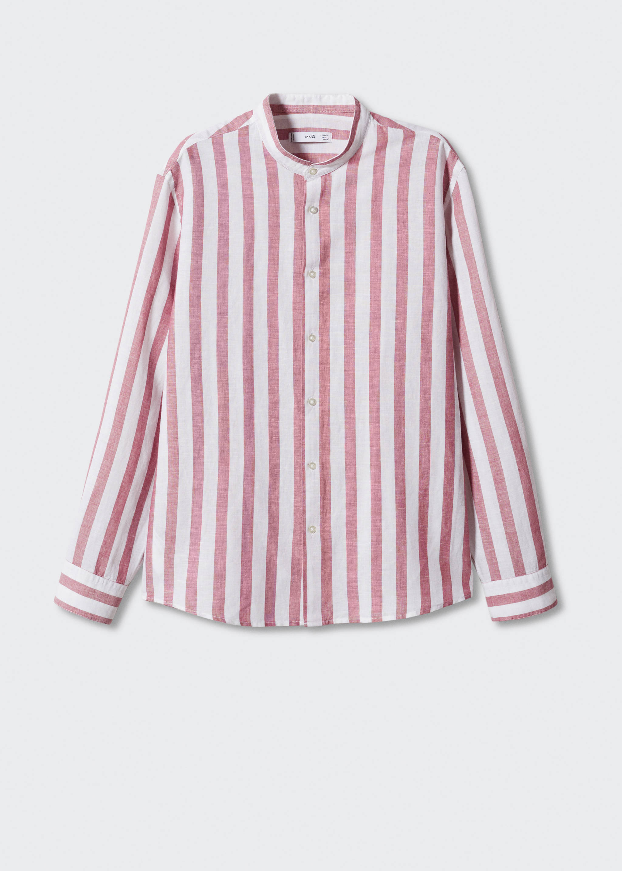 Regular-fit striped linen shirt - Article without model