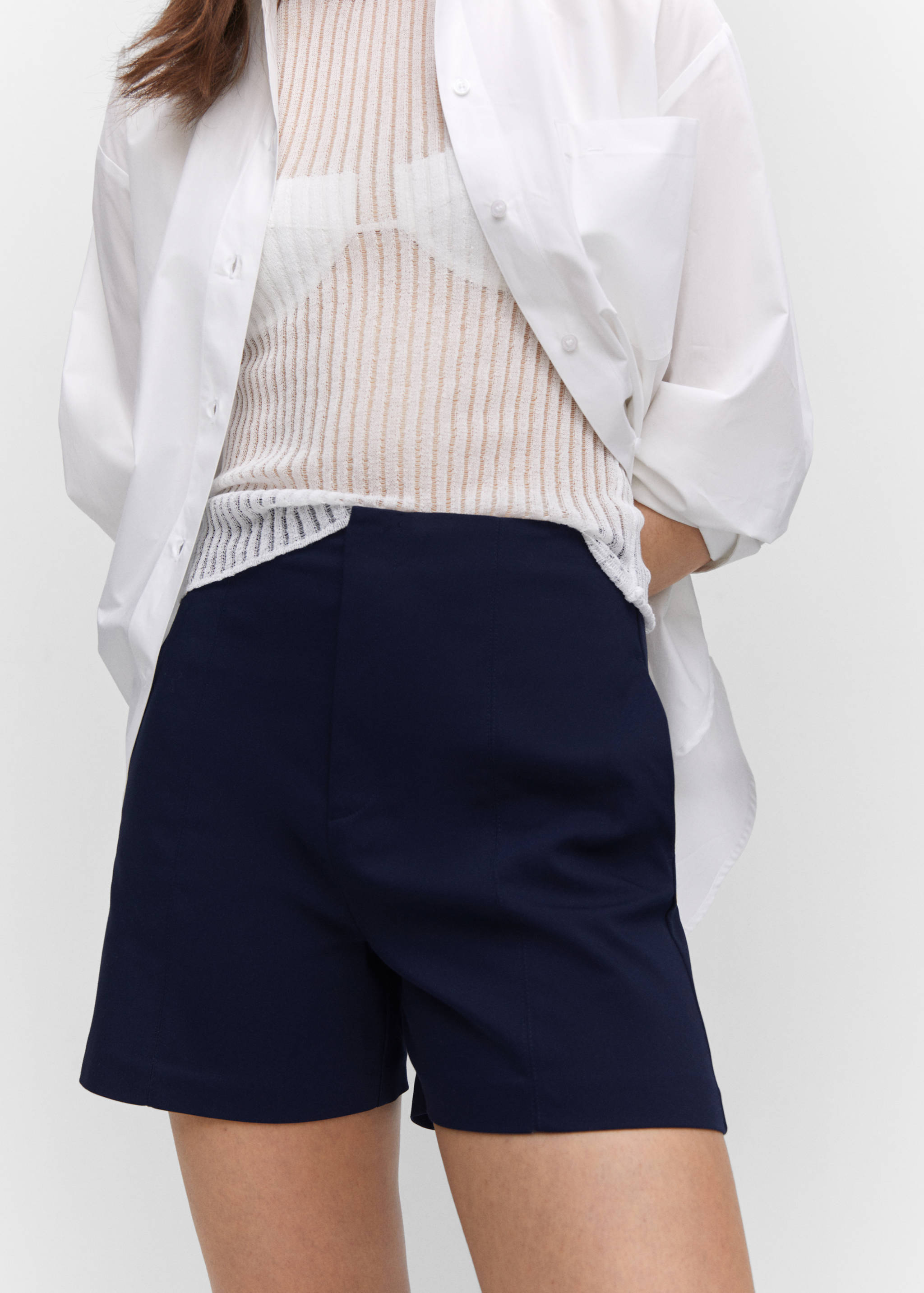 High-waist straight shorts - Details of the article 6
