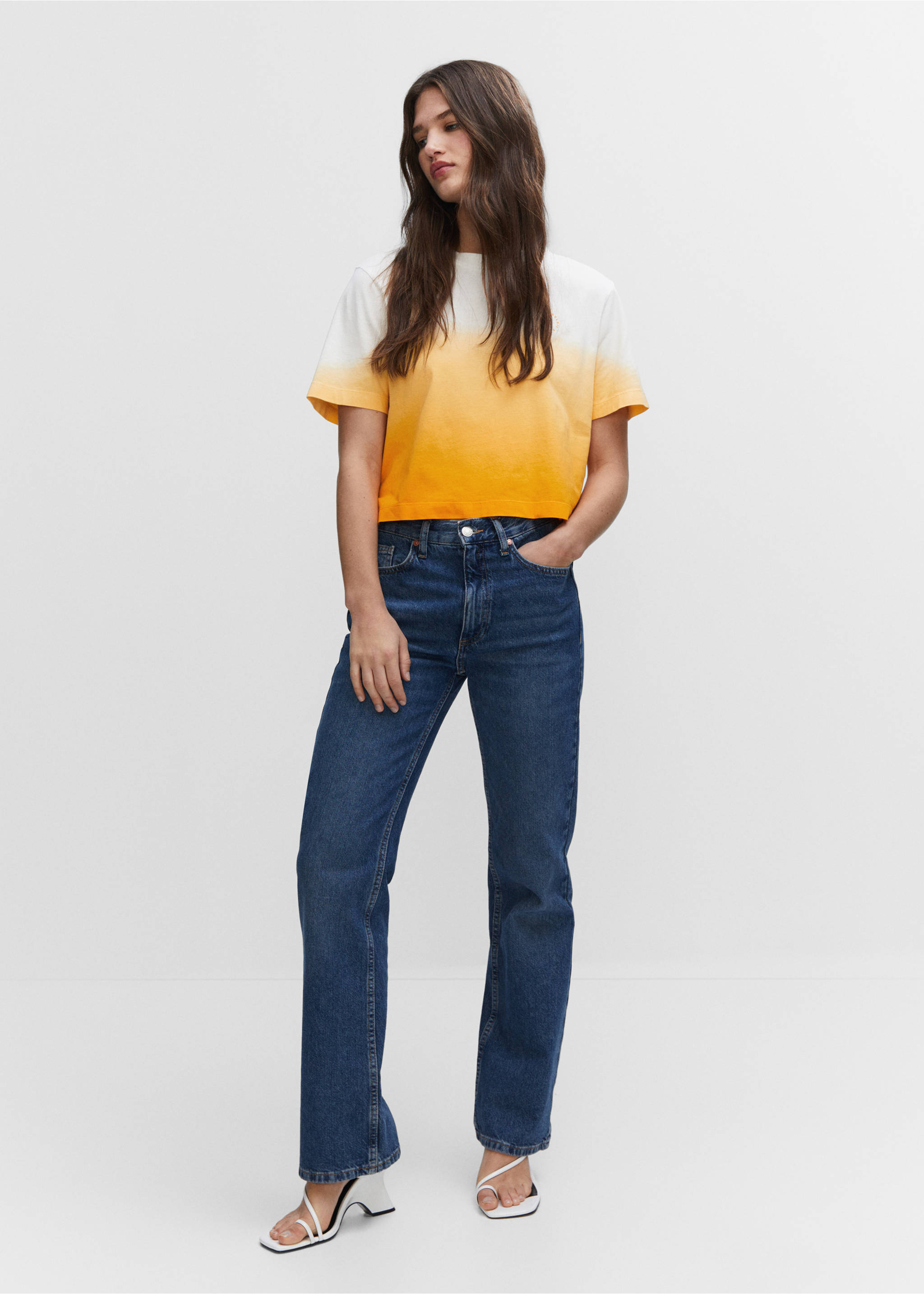 Cotton ombré t-shirt - General plane, Orange. Ref: 57010643-00.
