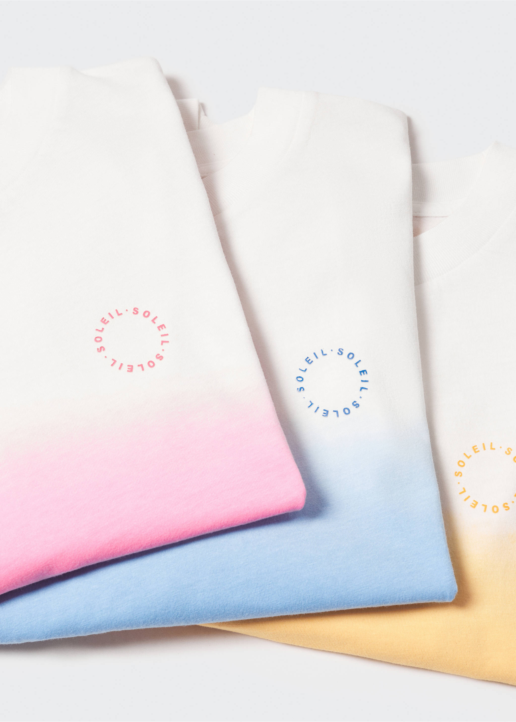 Cotton ombré t-shirt - Details of the article 8, Blue. Ref: 57010643-00.