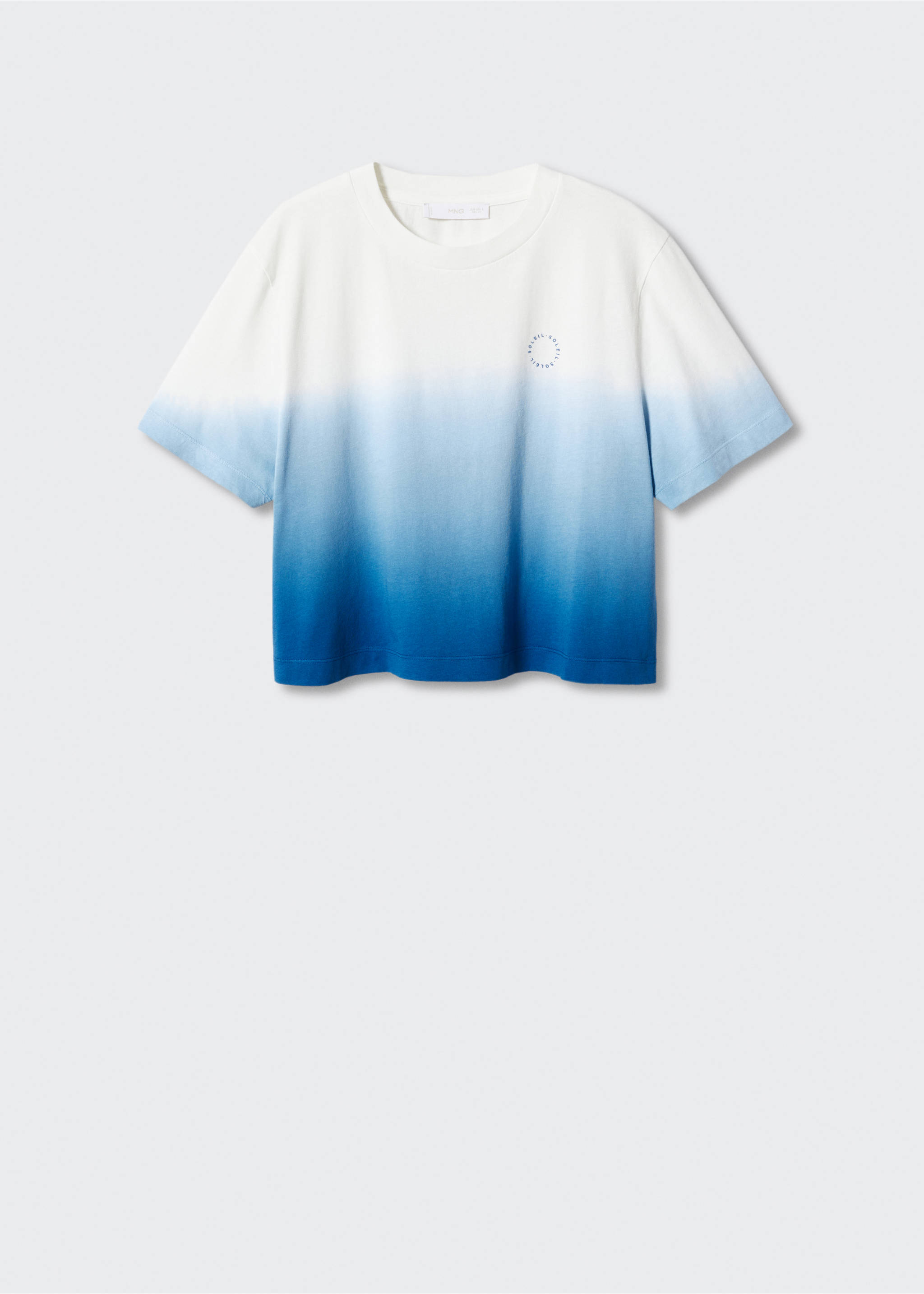 Cotton ombré t-shirt - Article without model, Blue. Ref: 57010643-00.