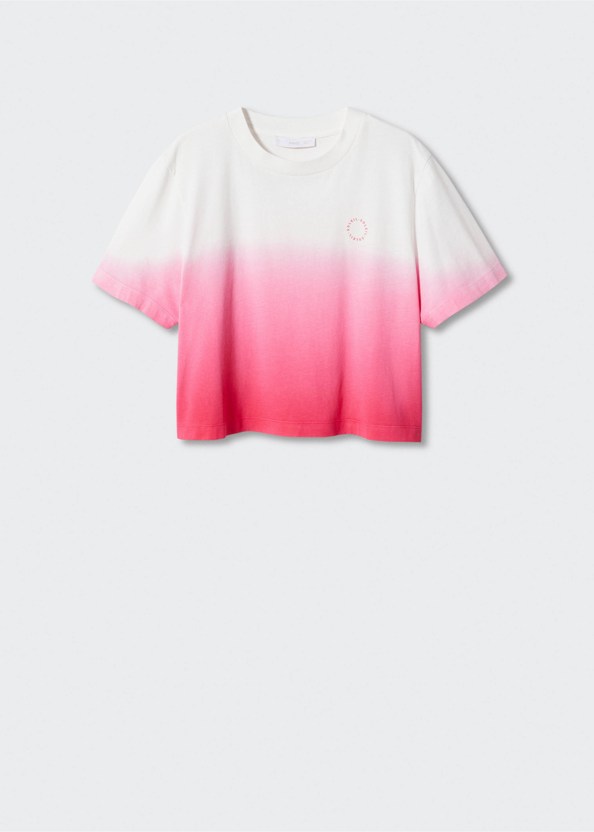 Cotton ombré t-shirt - Article without model, Fuchsia. Ref: 57010643-00.