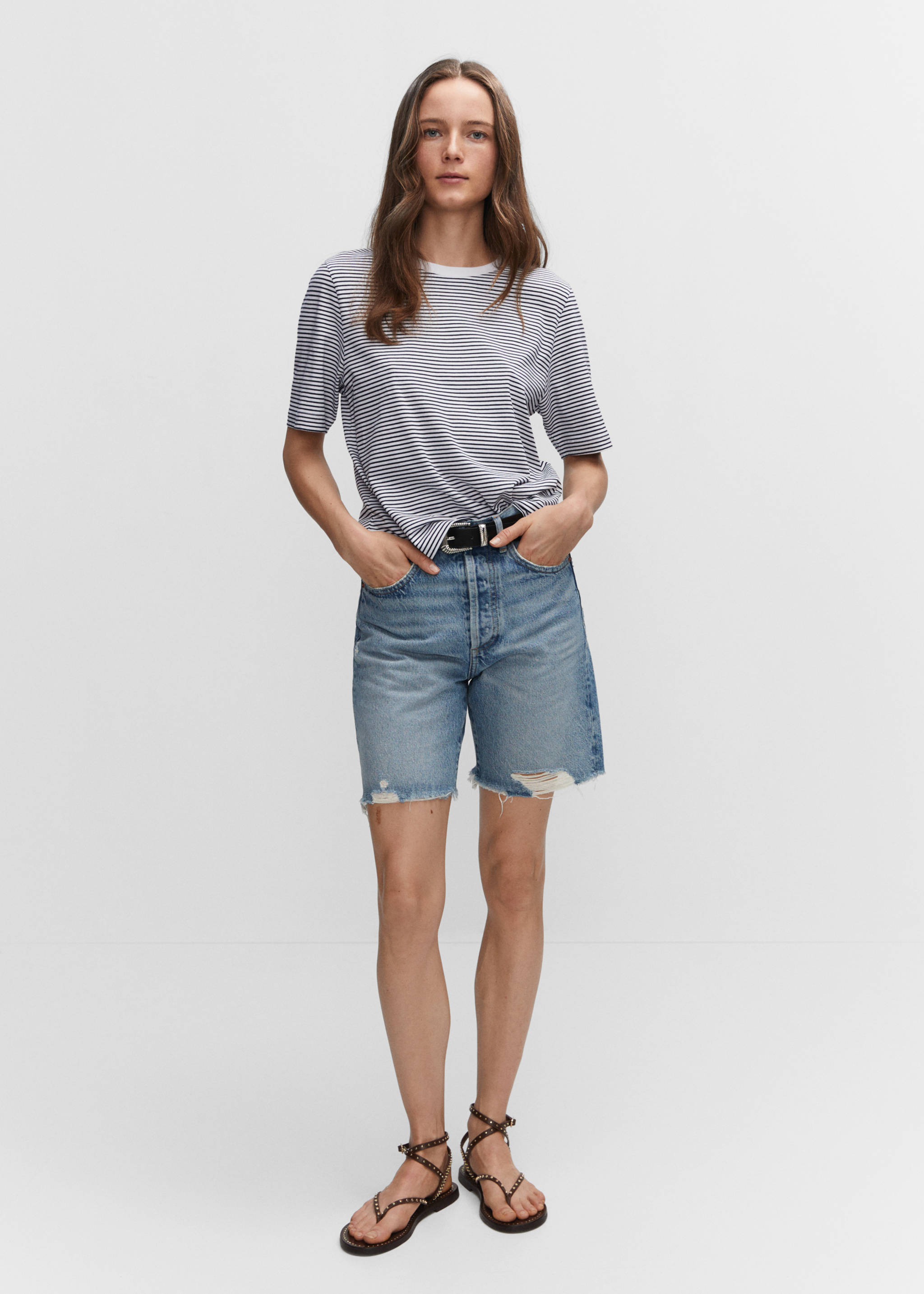 Striped cotton T-shirt - General plane