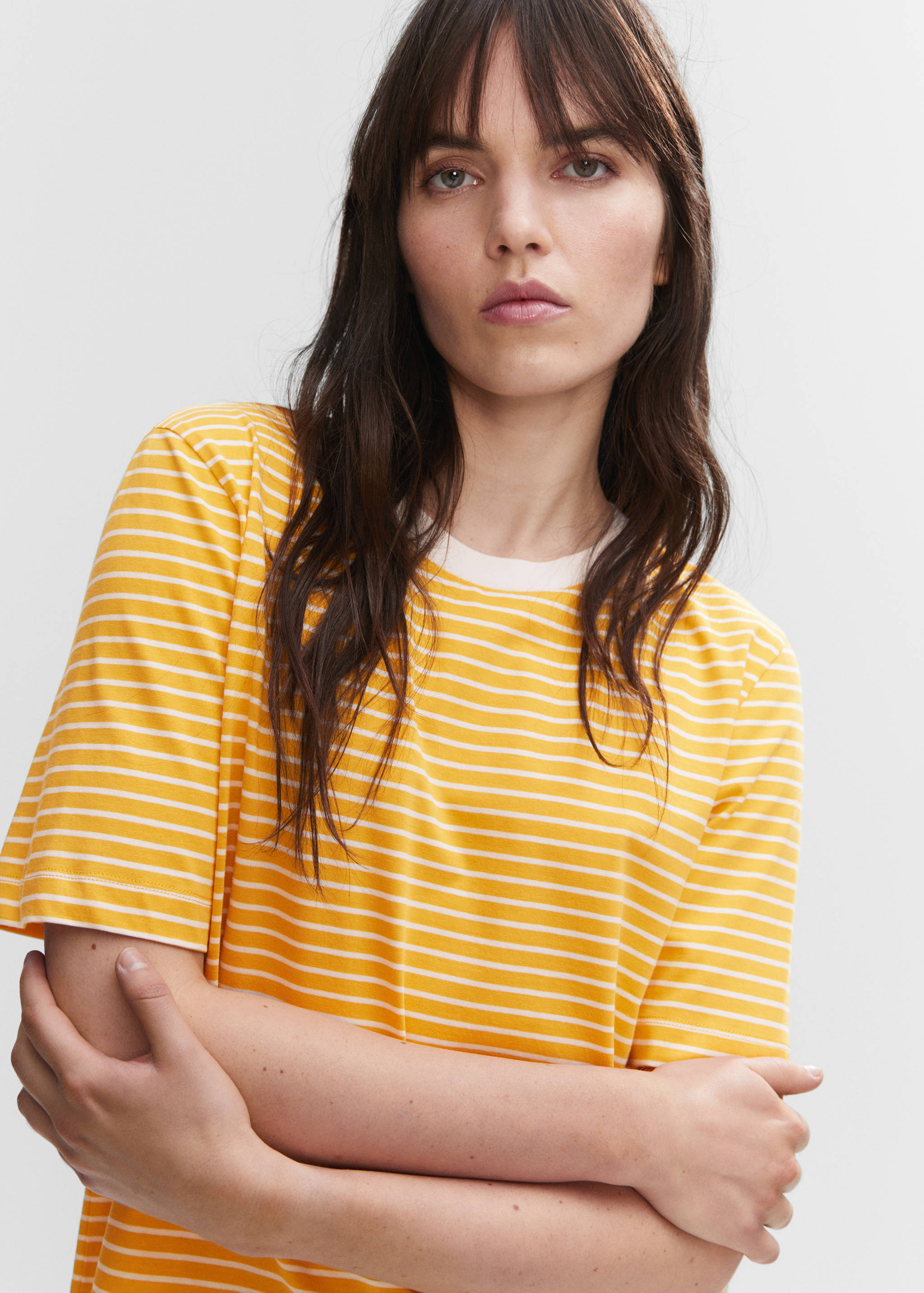 Striped cotton T-shirt - Details of the article 1