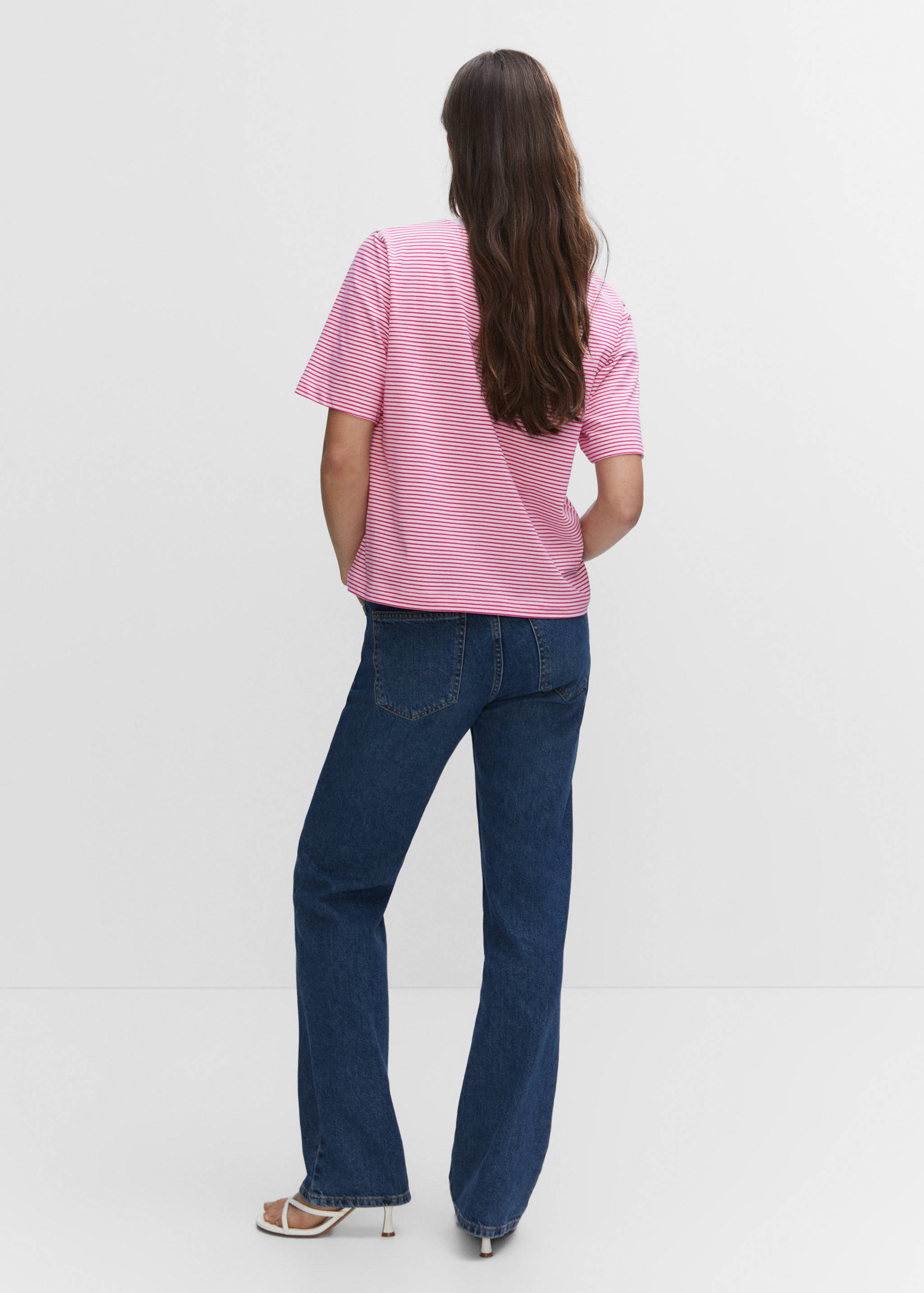 Striped cotton T-shirt - Reverse of the article