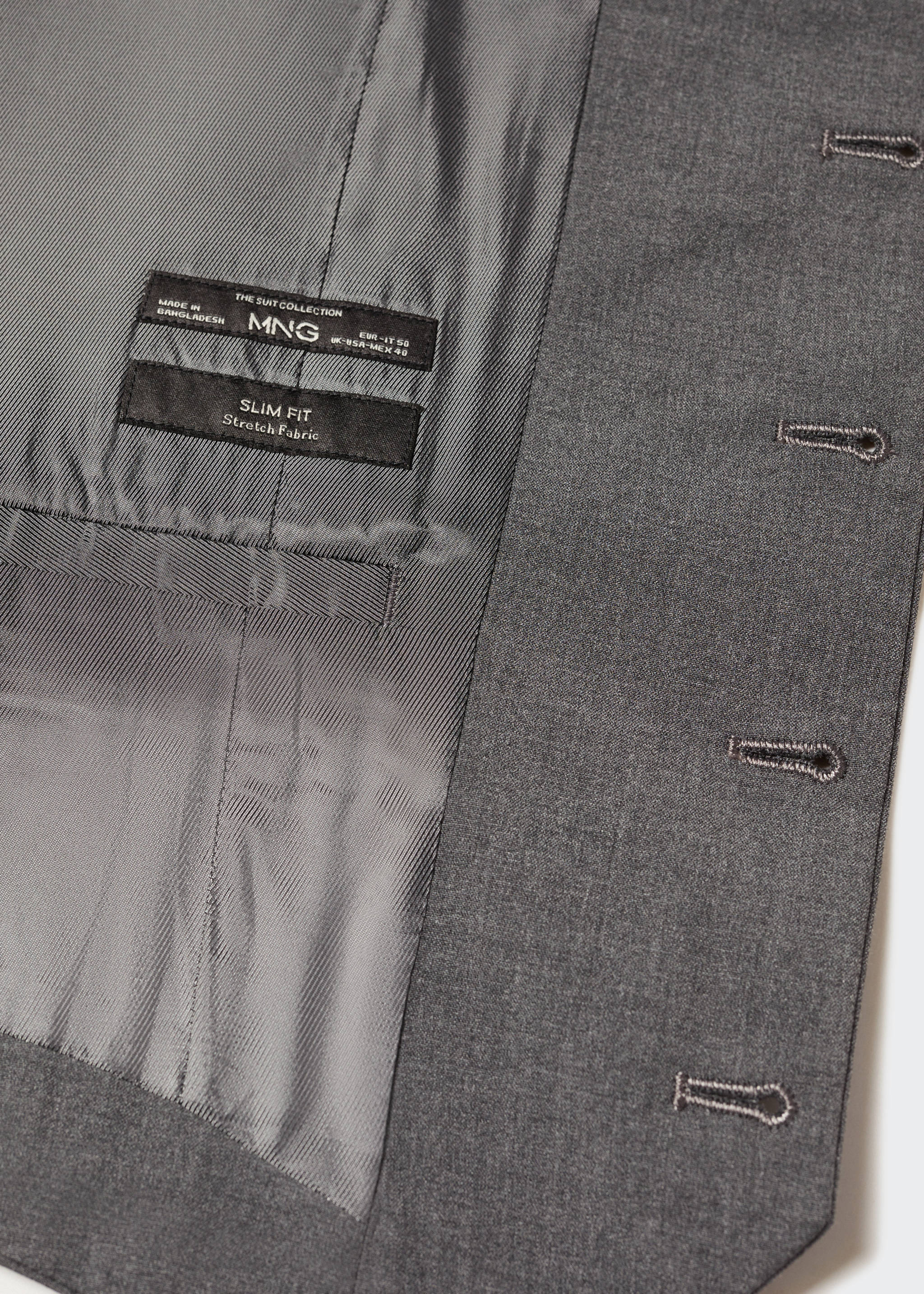 Slim-fit suit waistcoat - Details of the article 8