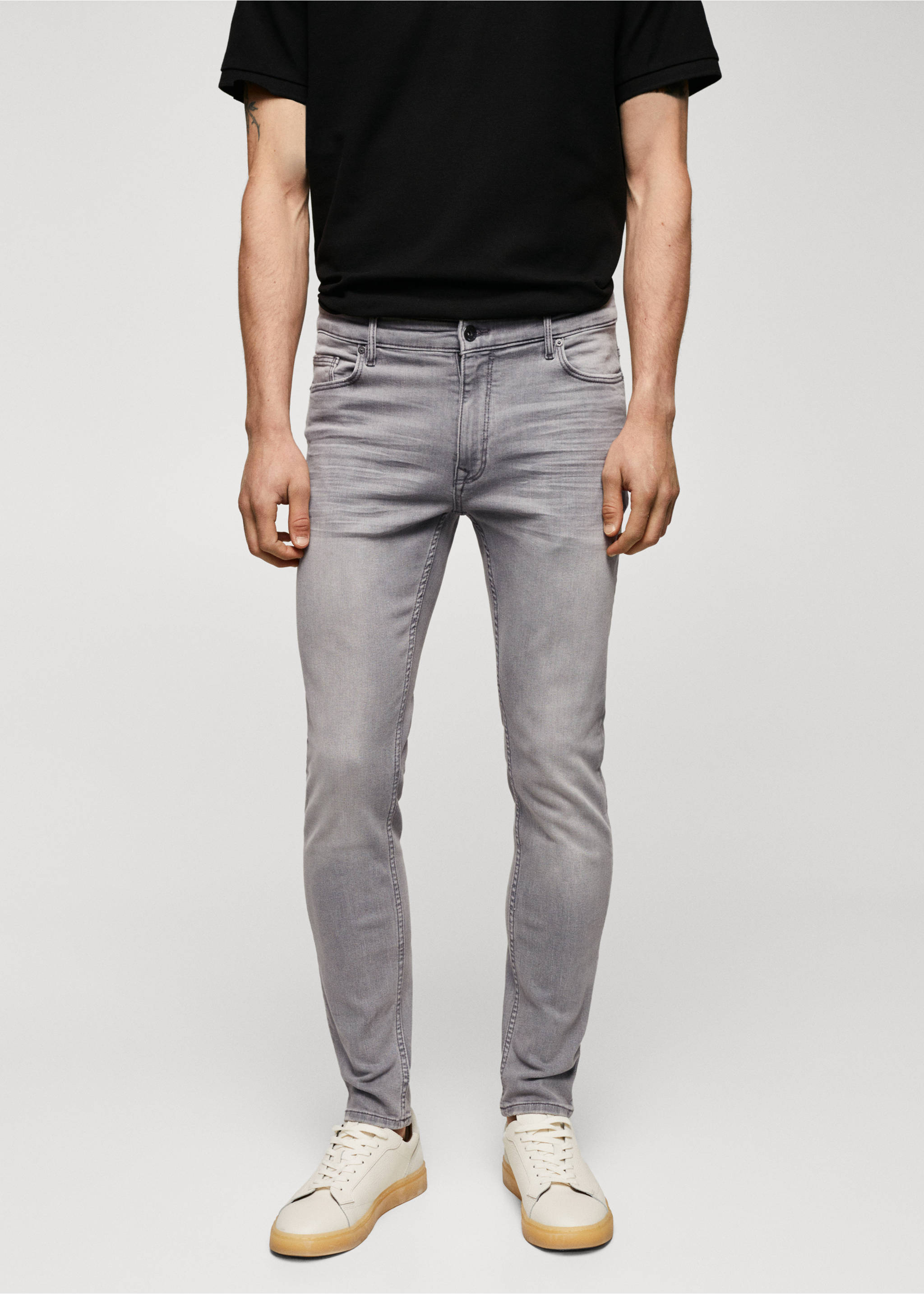 Jeans Jude skinny fit - Plano medio, Gris. Ref: 57010685-00.