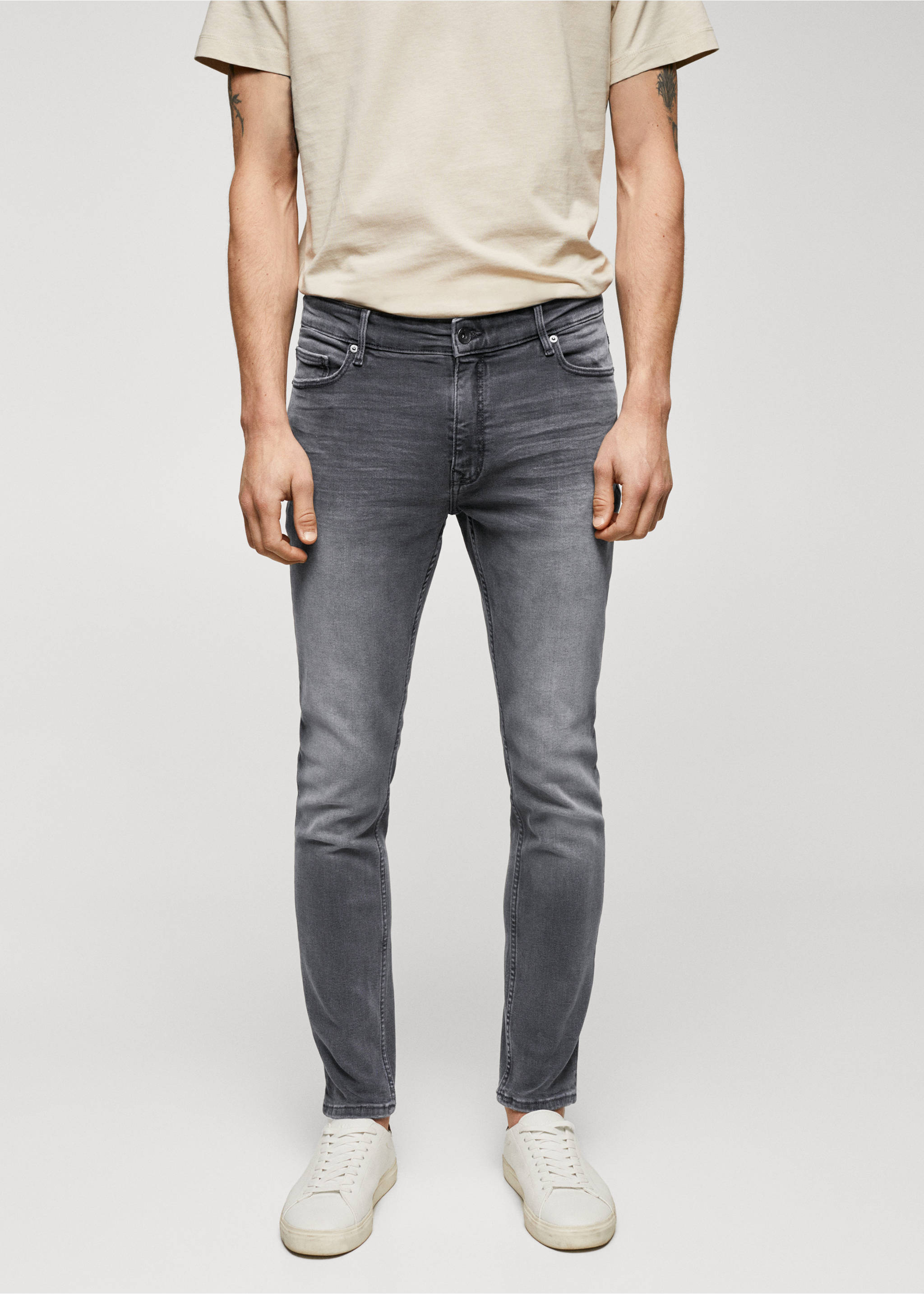 Jeans Jude skinny fit - Plano medio, Gris oscuro. Ref: 57010686-00.