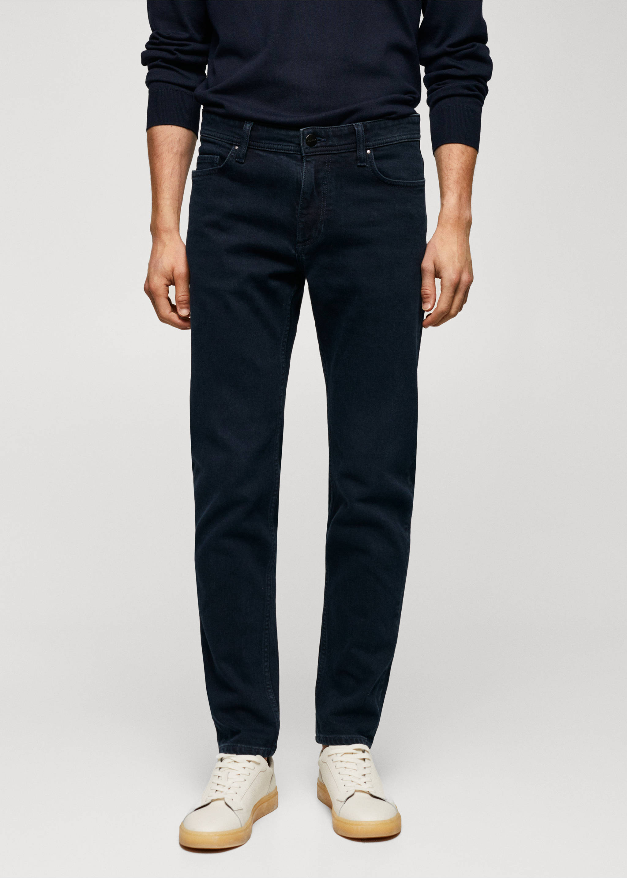 Jeans Jan slim fit - Plano medio, Azul oscuro intenso. Ref: 57010688-00.