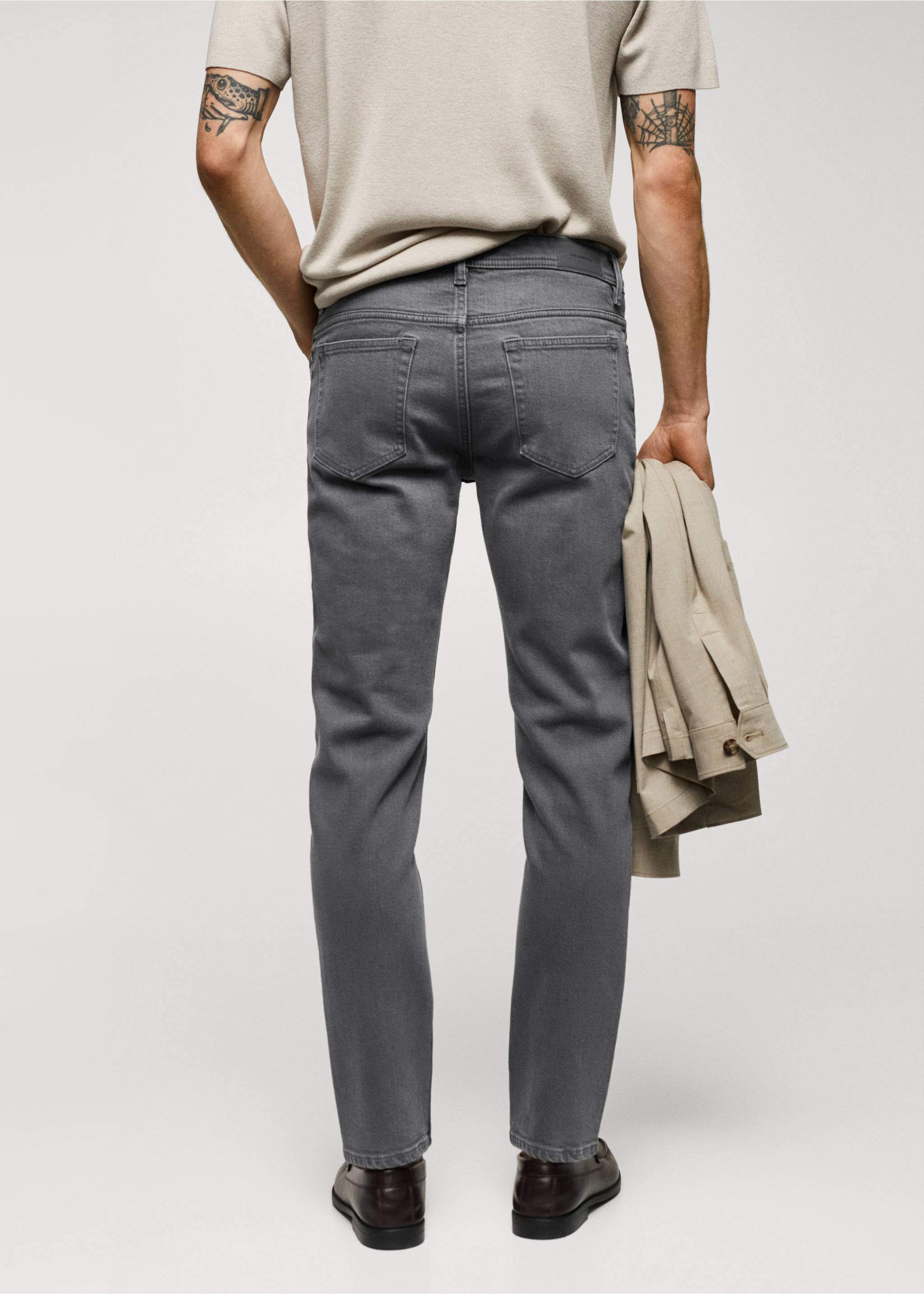 Jeans Jan slim fit - Reverso del artículo, Gris. Ref: 57010690-00.