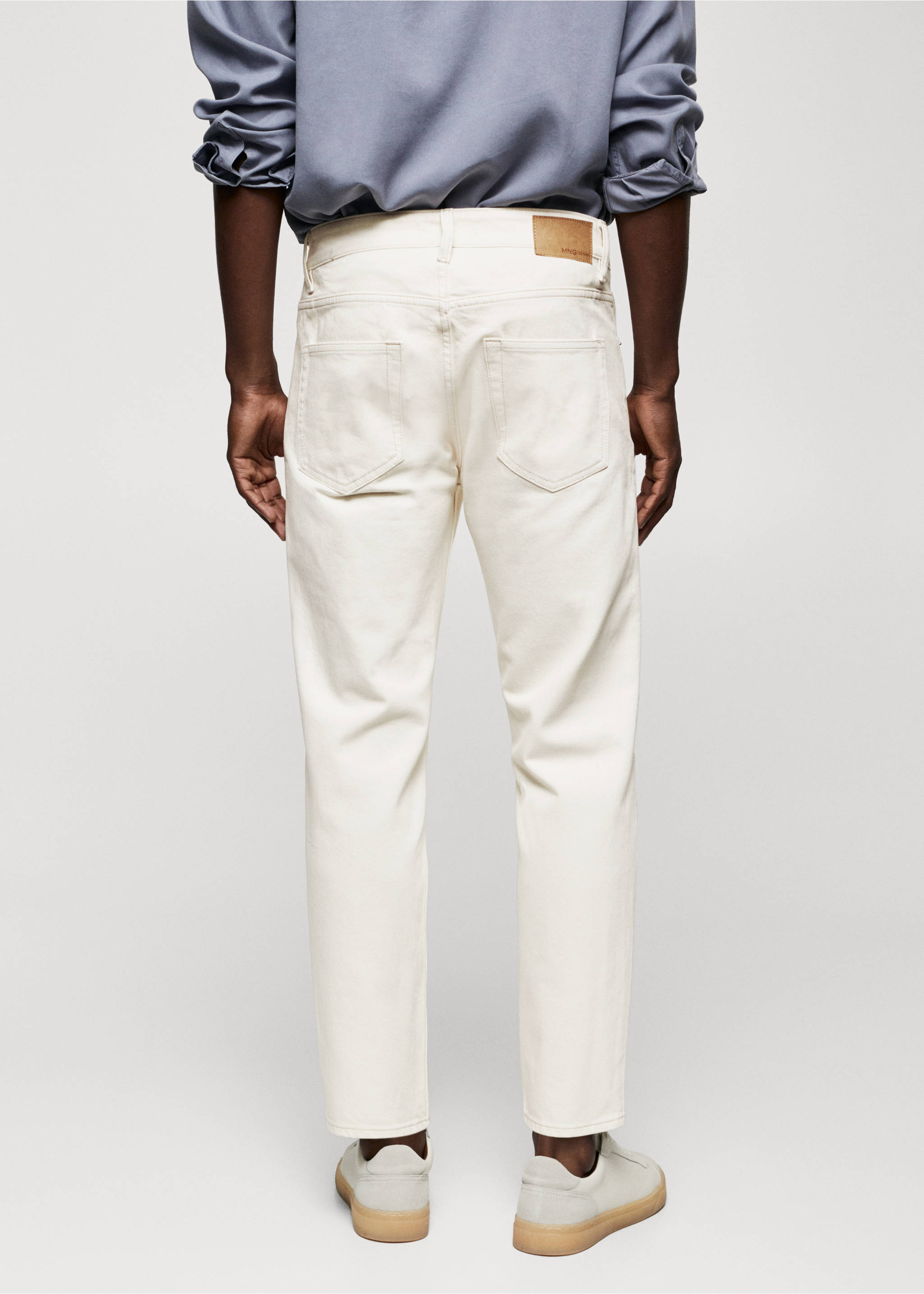 Jeans Ben tapered cropped - Reverso del artículo, Blanco roto. Ref: 57010699-00.