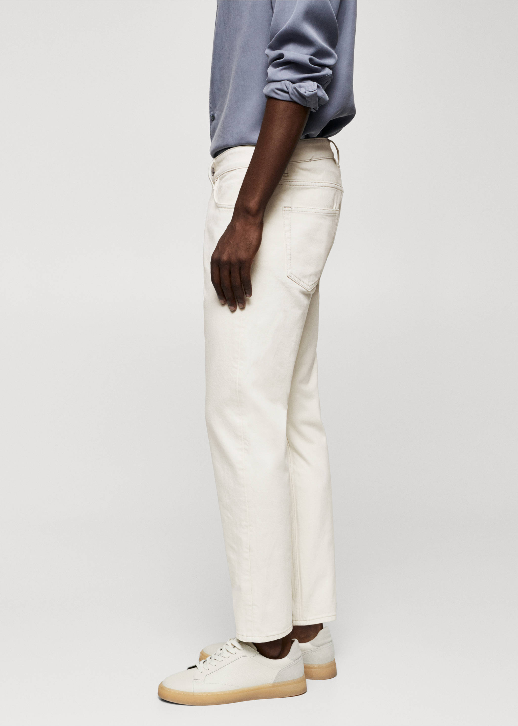 Jeans Ben tapered cropped - Detalle del artículo 2, Blanco roto. Ref: 57010699-00.