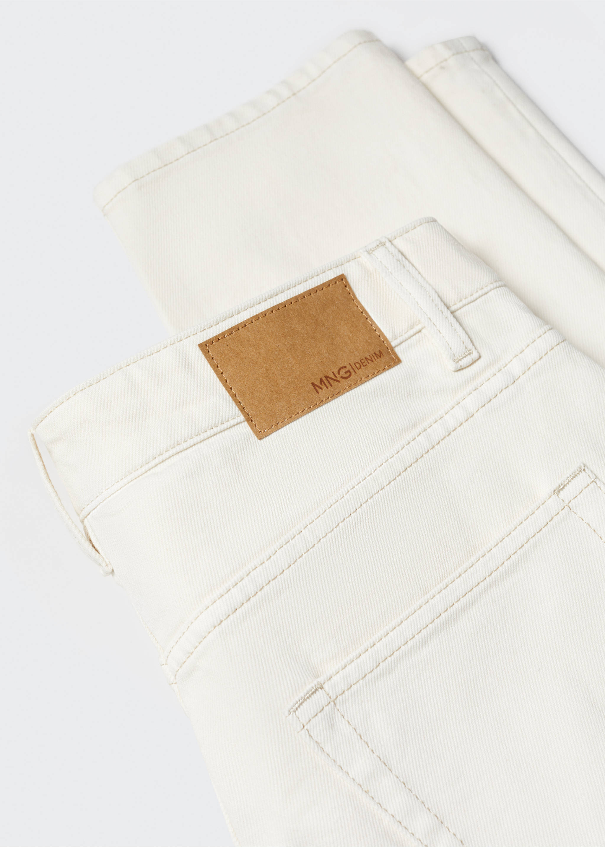 Jeans Ben tapered cropped - Detalle del artículo 8, Blanco roto. Ref: 57010699-00.