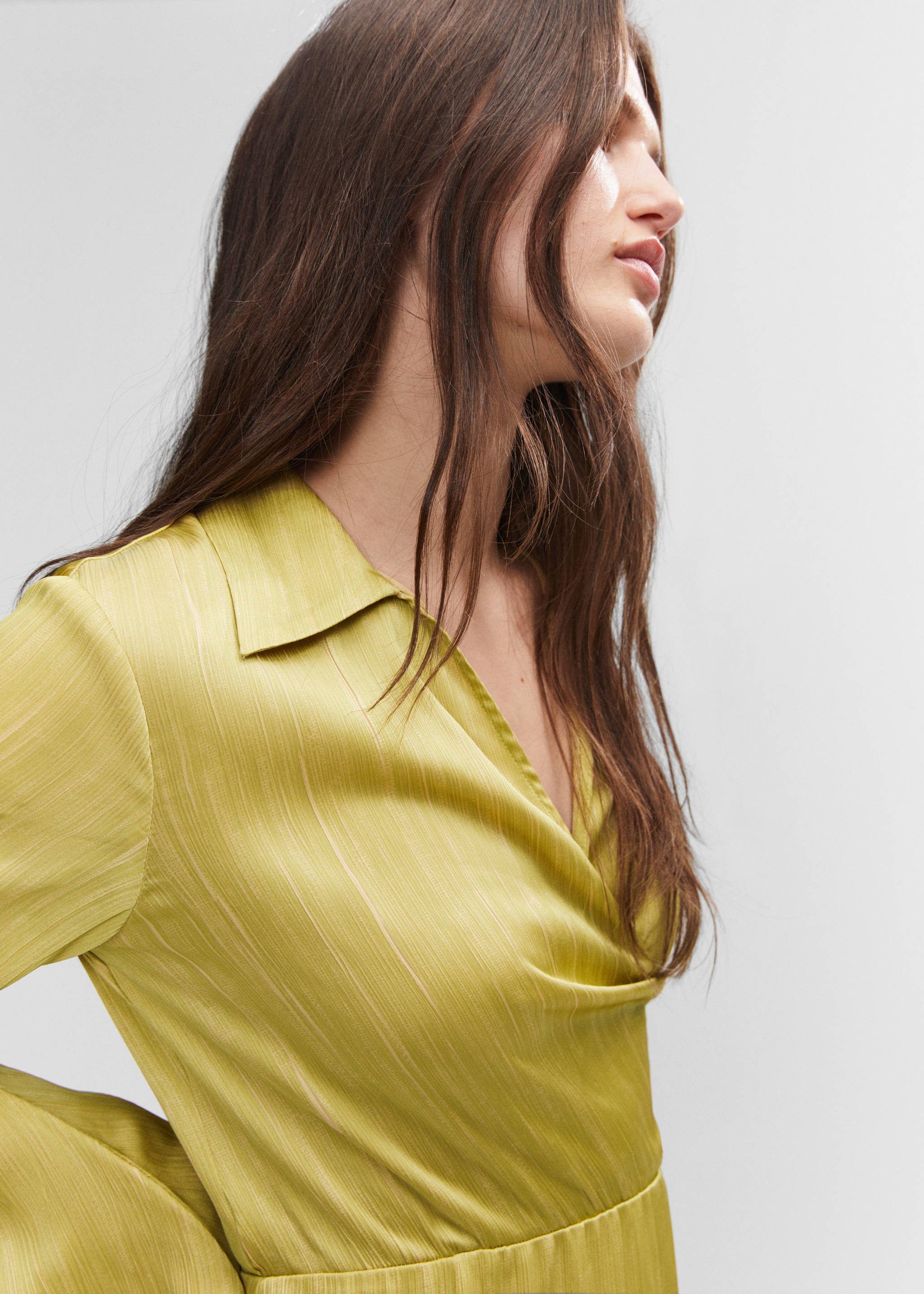 mango satin shirt dress MANGO Women's Satin Shirt Dress