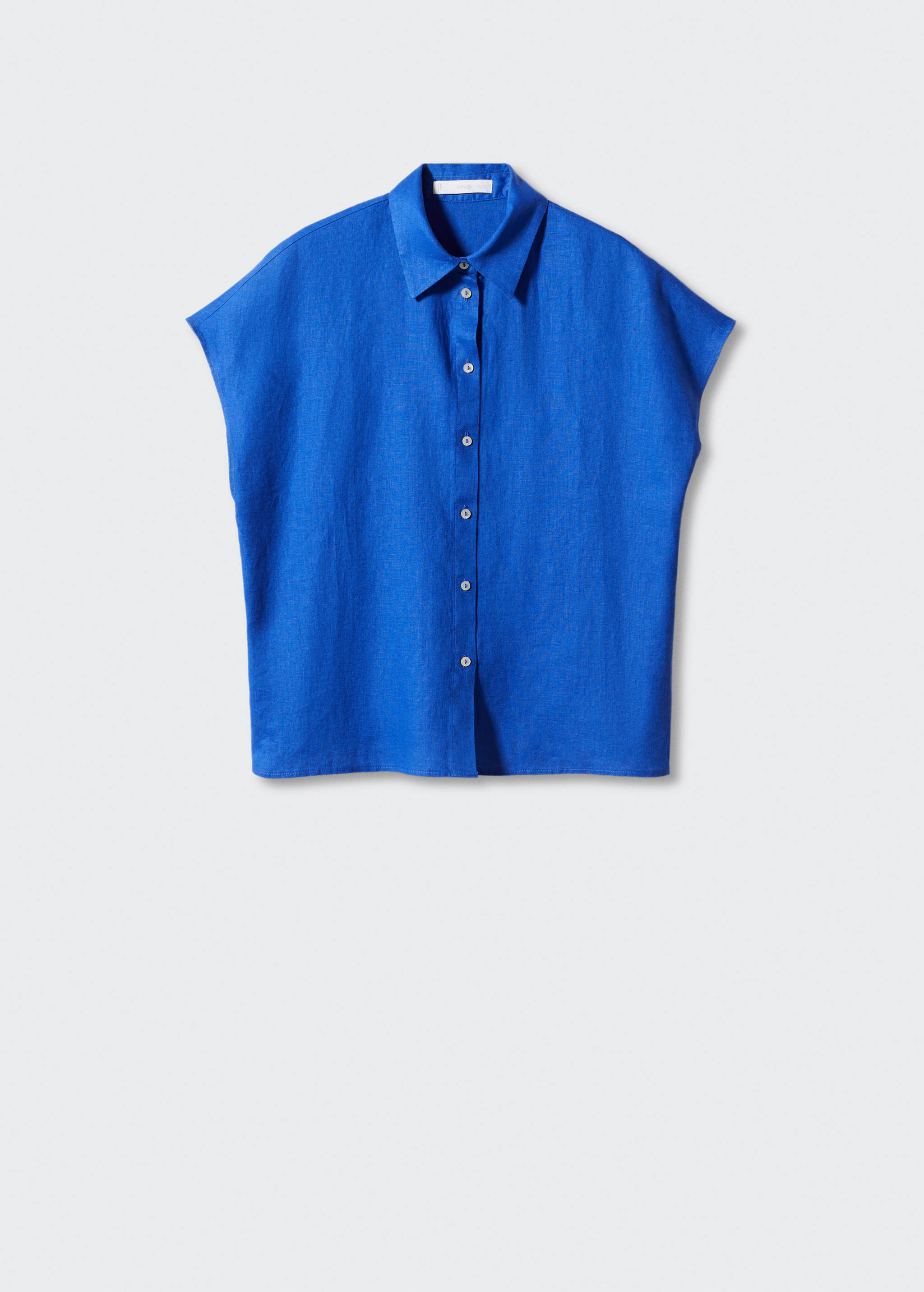 Short sleeve linen-blend shirt - Article without model