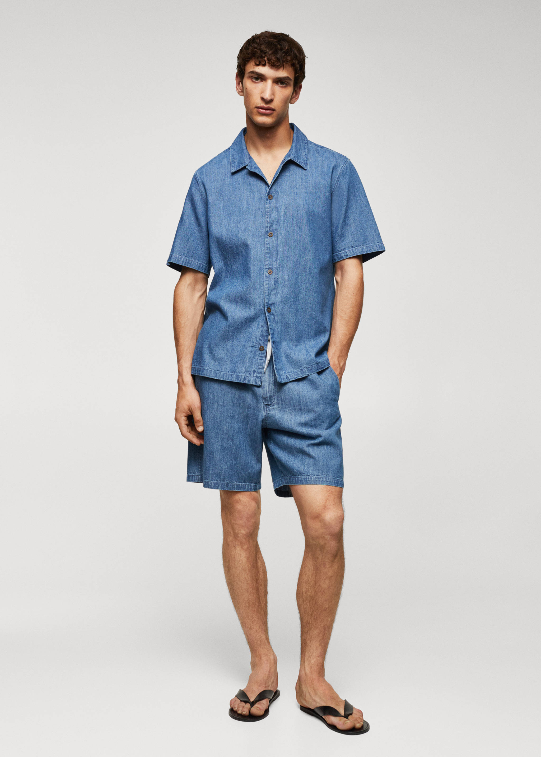 100% cotton chambray shirt - General plane