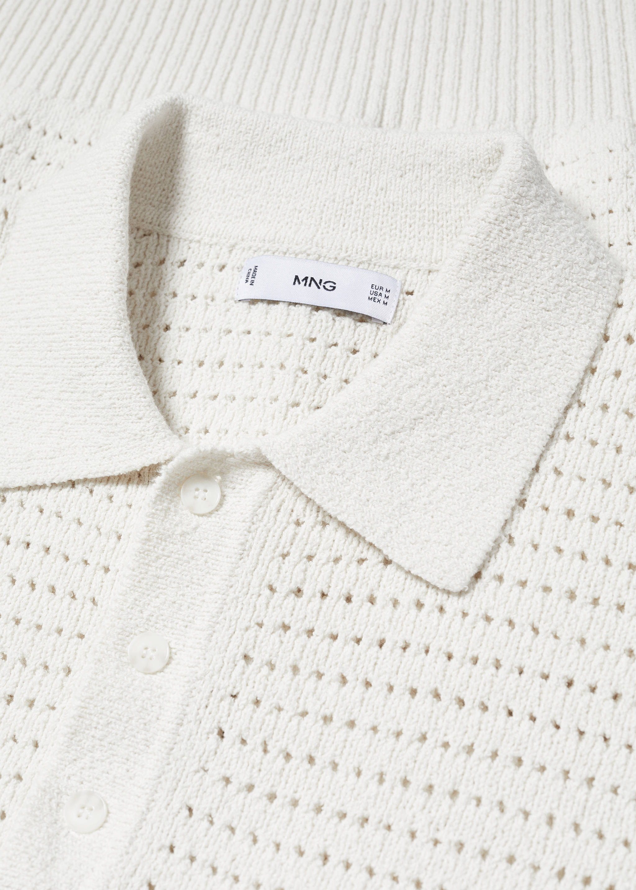 Polo maille coton ajouré - Détail de l'article 8