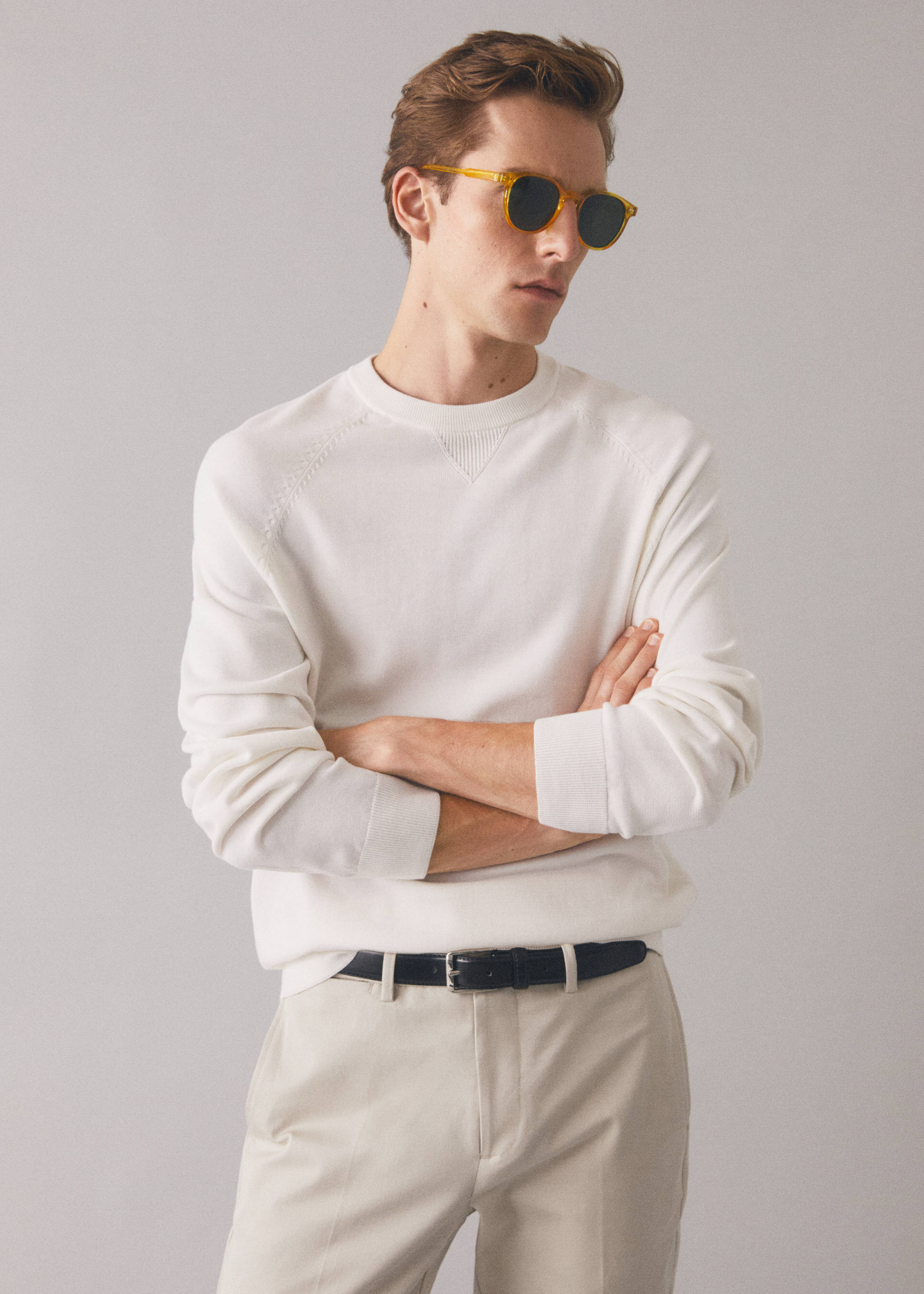 Fine-knit cotton sweater - Details of the article 5