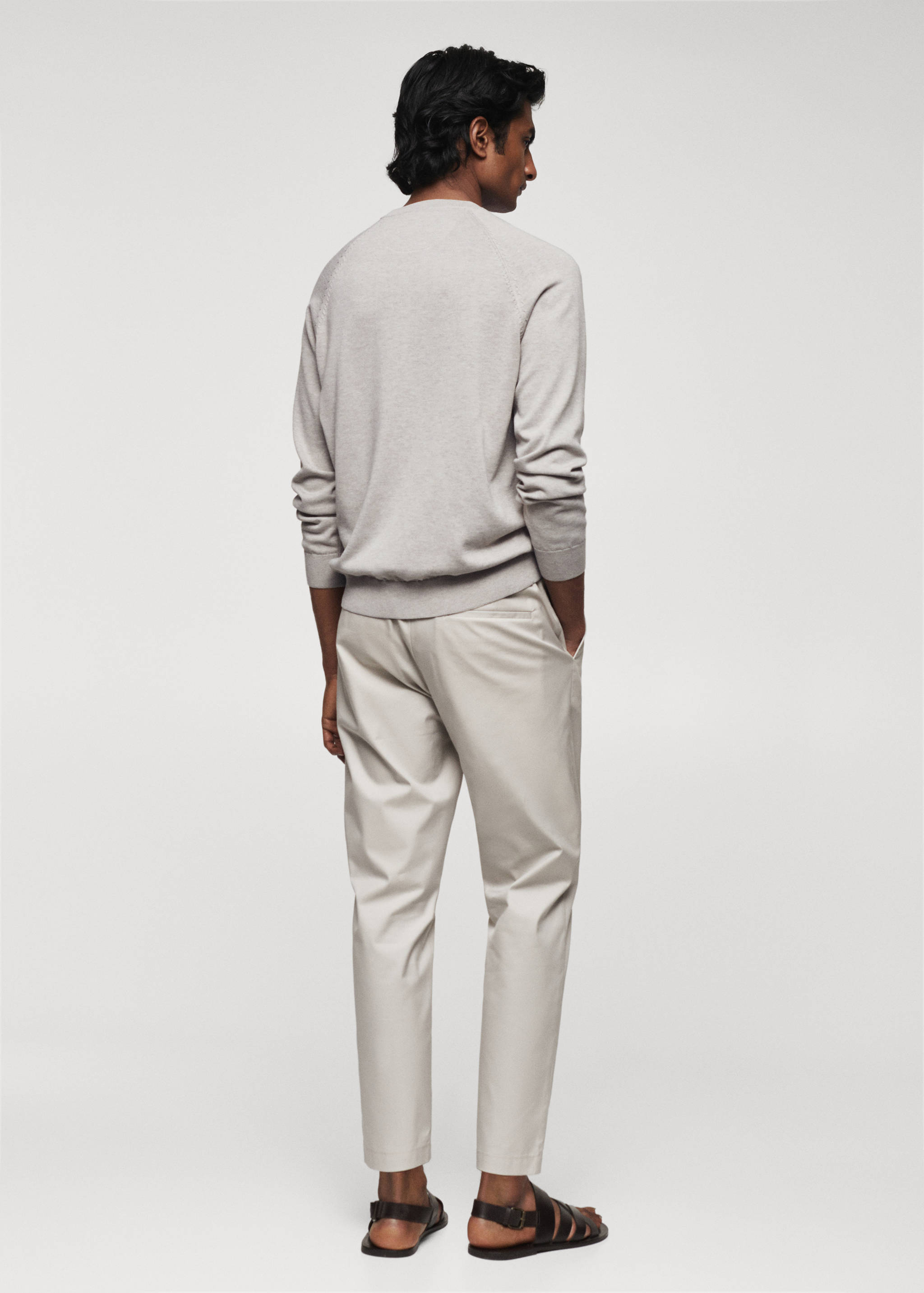 Fine-knit cotton sweater - Reverse of the article