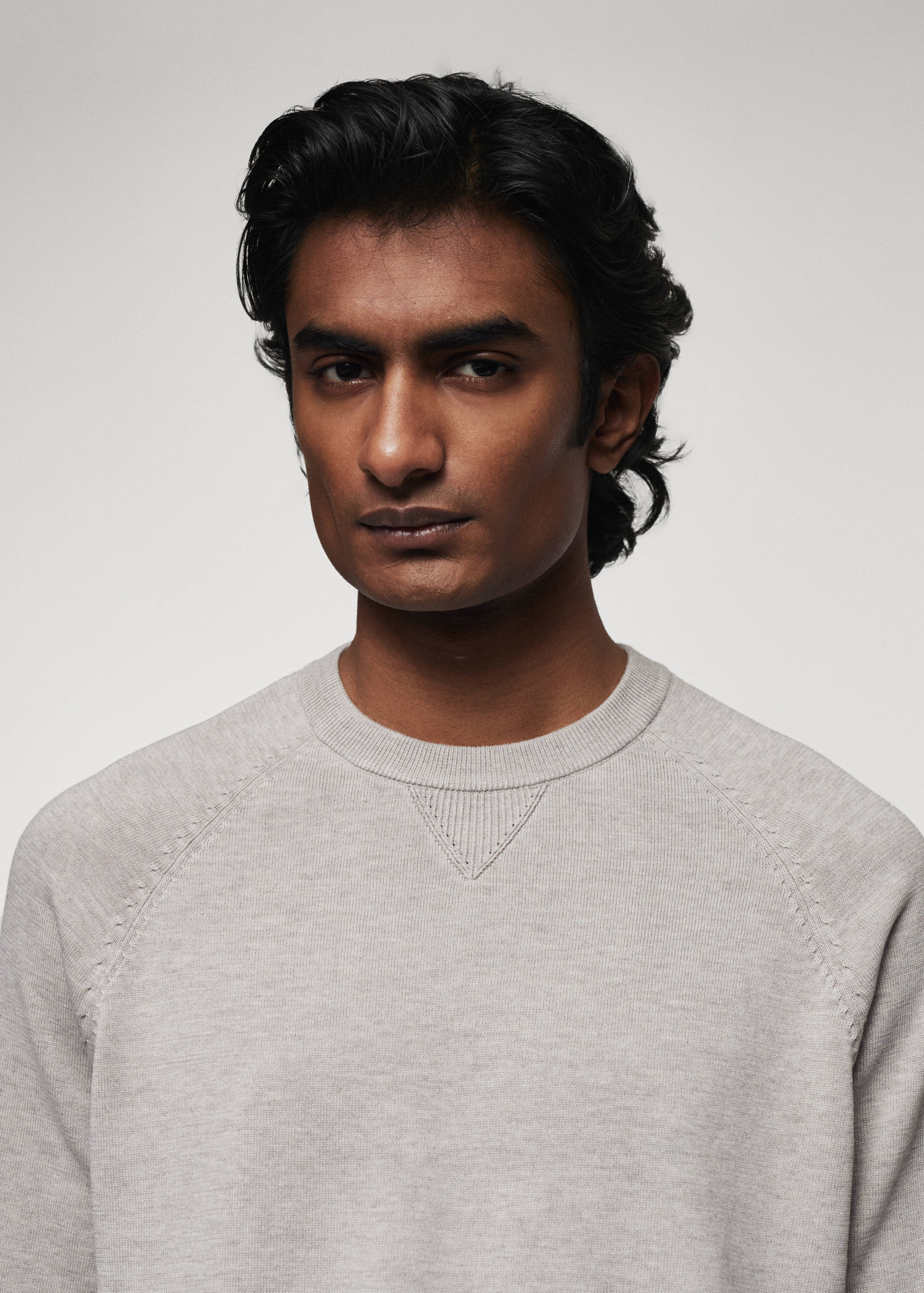 Fine-knit cotton sweater - Details of the article 1